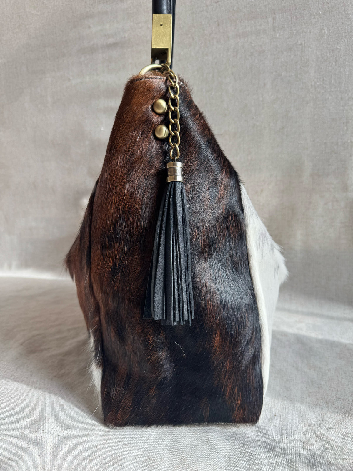 Maxi borsa a spalla Sara - cavallino, con tracolla lunga