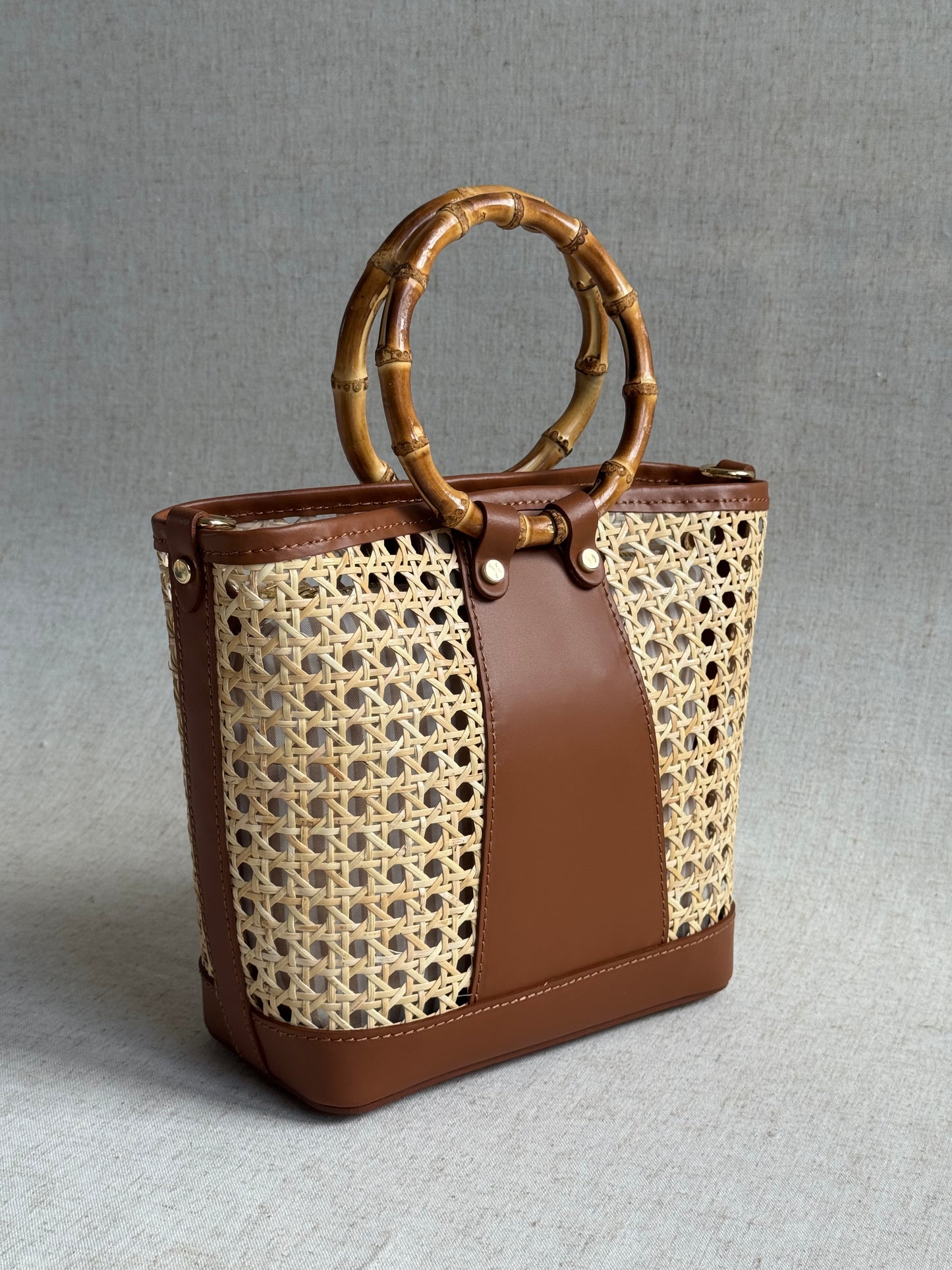 Borsa Atena - misura piccola, paglia di Vienna, con tracolla e pochette
