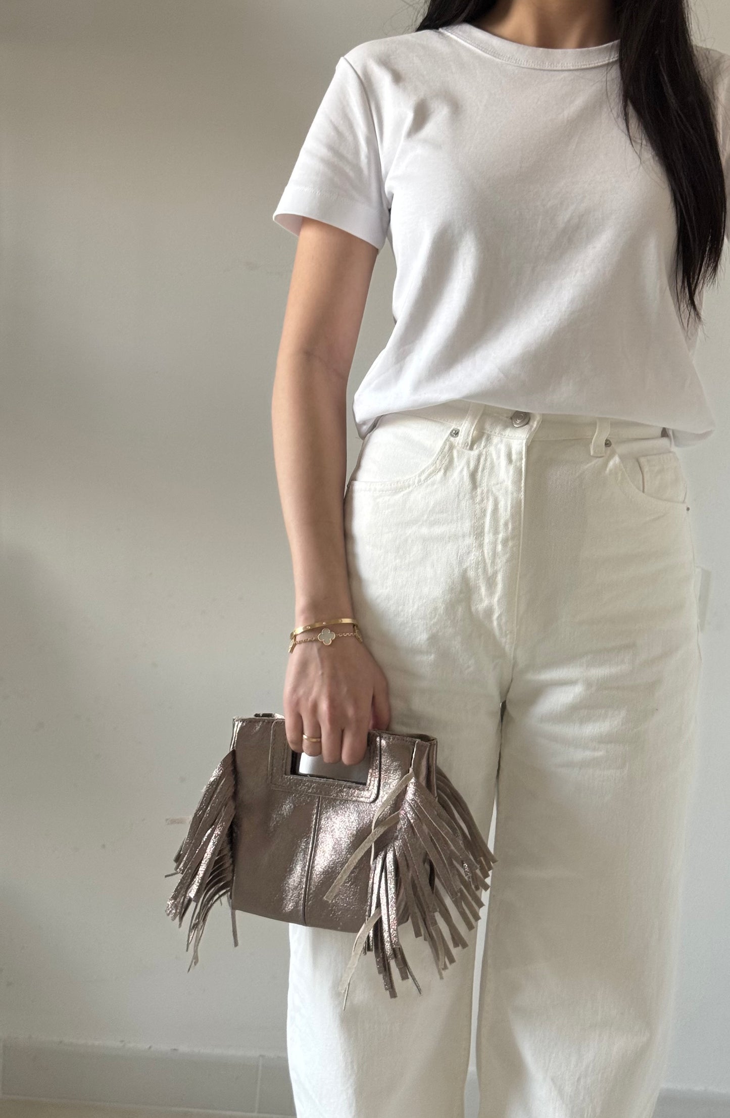Borsa Riri - laminato, misura piccola, con tracolla lunga