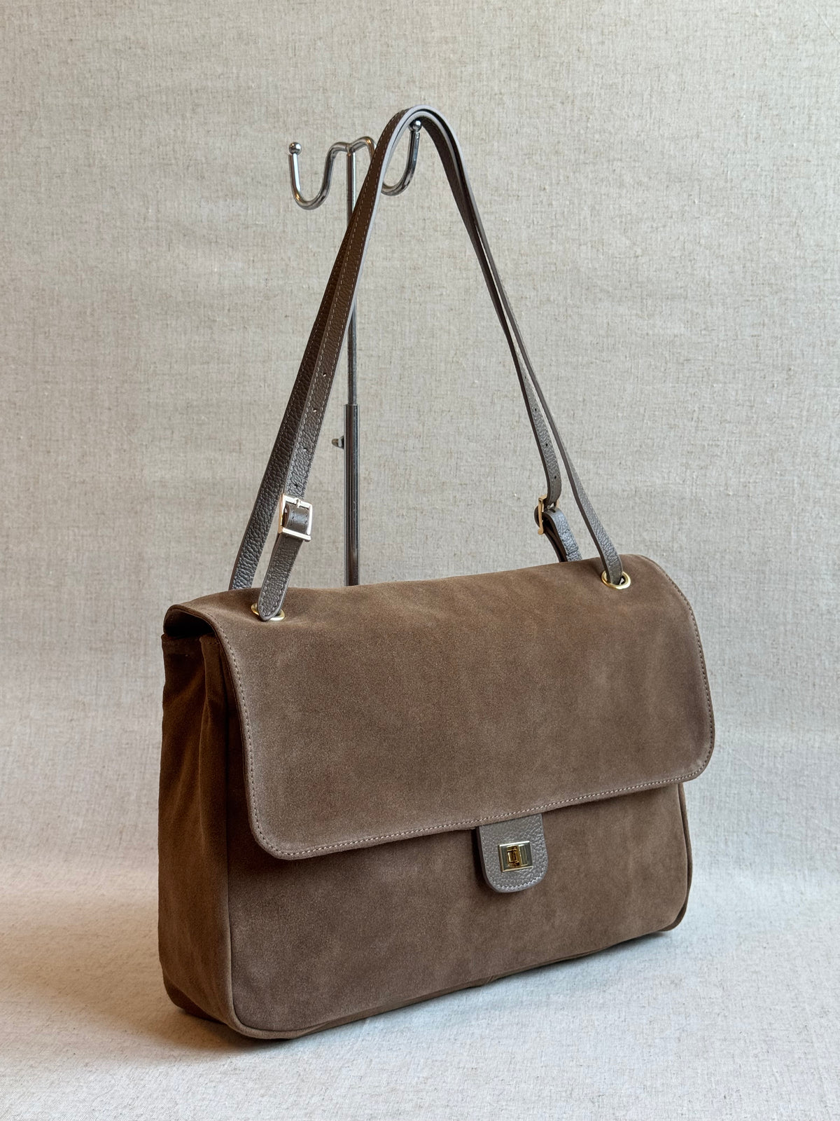 Borsa Chantal - camoscio, manico regolabile