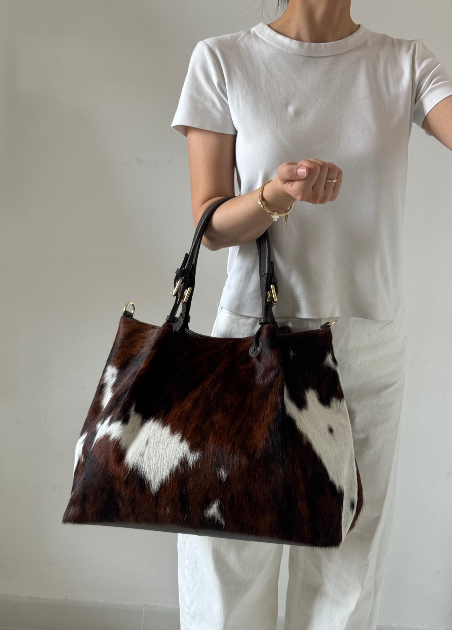 Borsa Marzia - misura grande, cavallino, con tracolla lunga