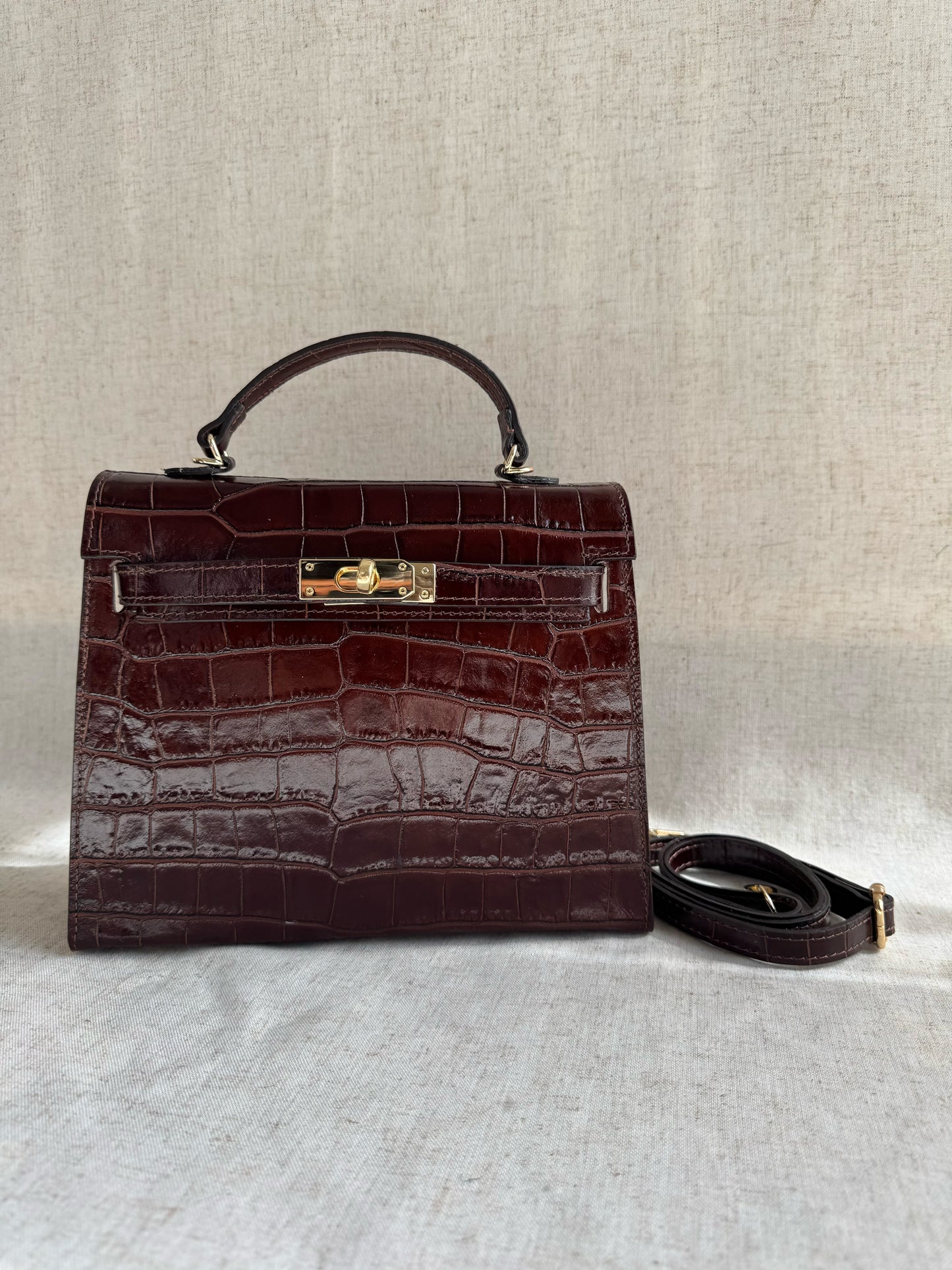 Borsa KELLY - misura grande, con tracolla lunga