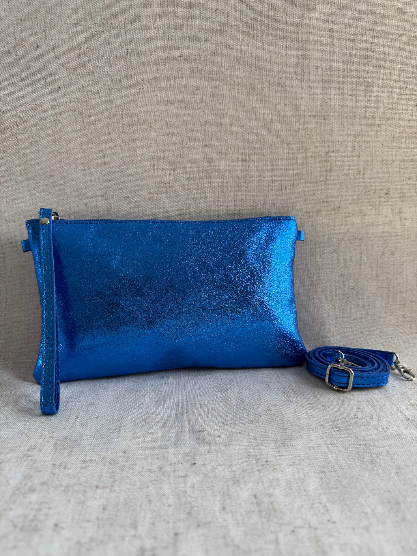 Pochette Chiara laminato - con tracolla lunga