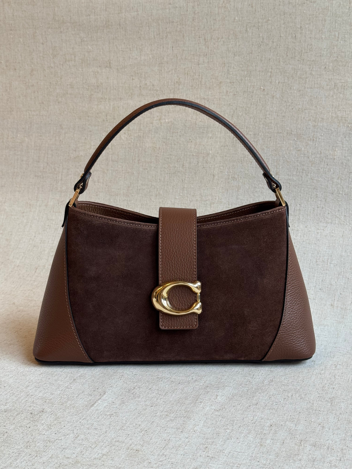 Borsa Cora - camoscio, con tracolla lunga