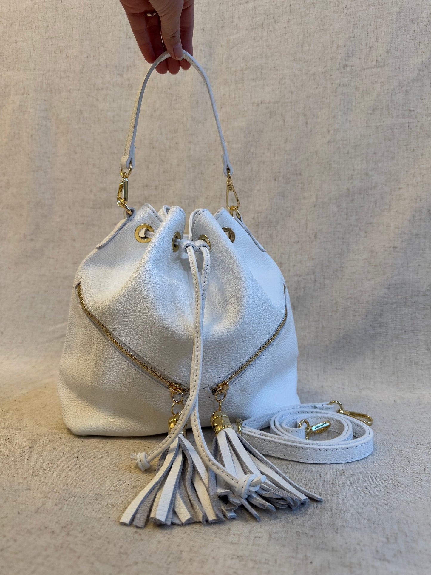 Borsa secchiello Paola - con tracolla lunga
