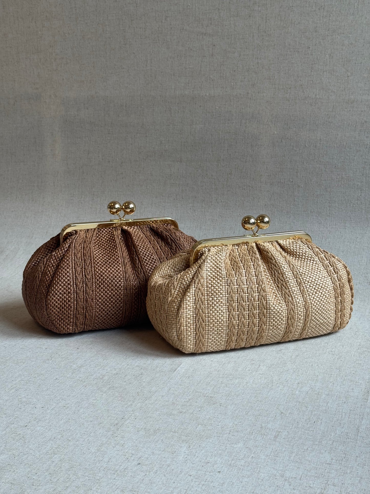 Borsa Raffy - rafia, misura grande, con tracolla lunga