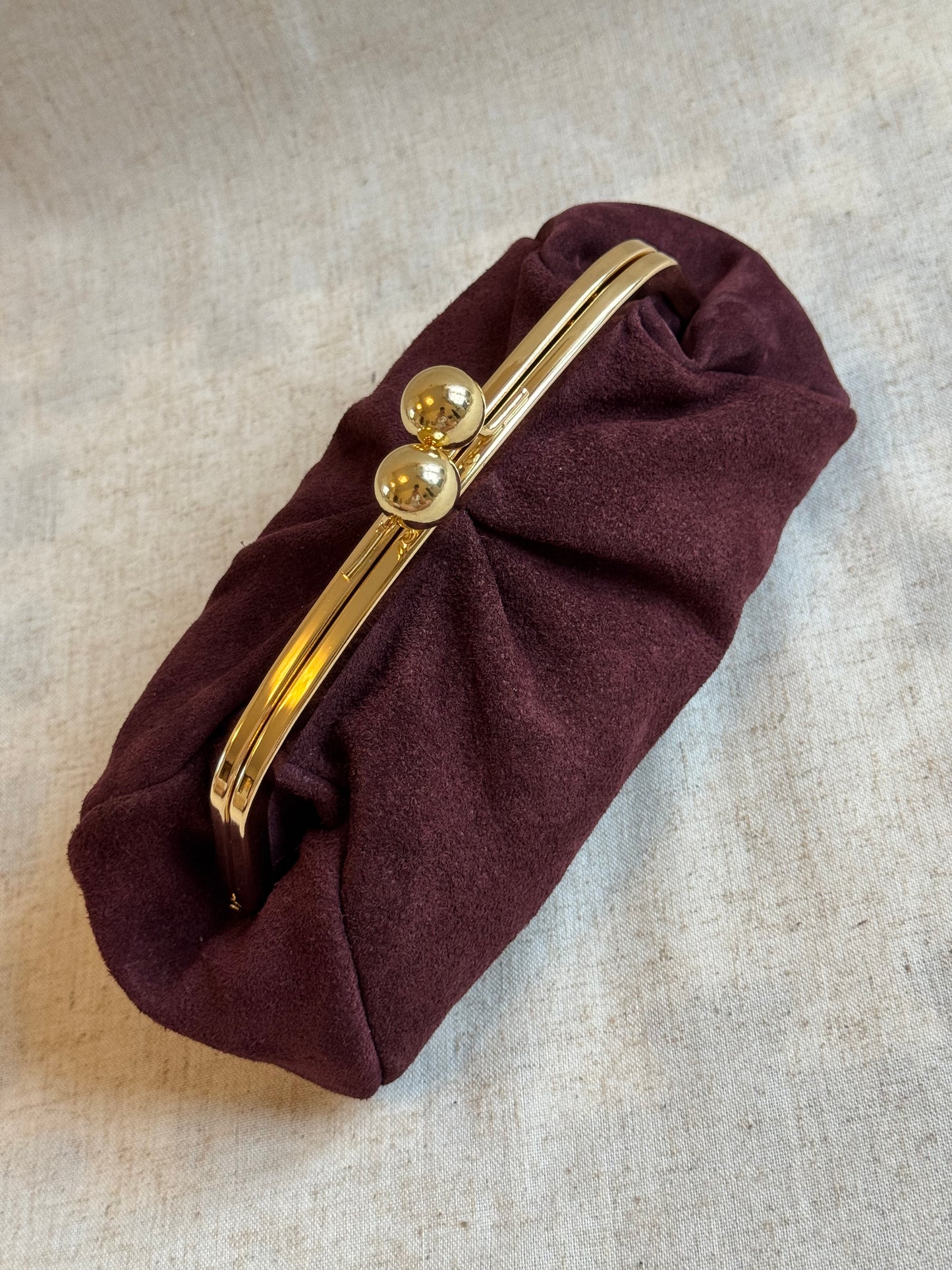 Pochette Raffy - camoscio, con tracolla