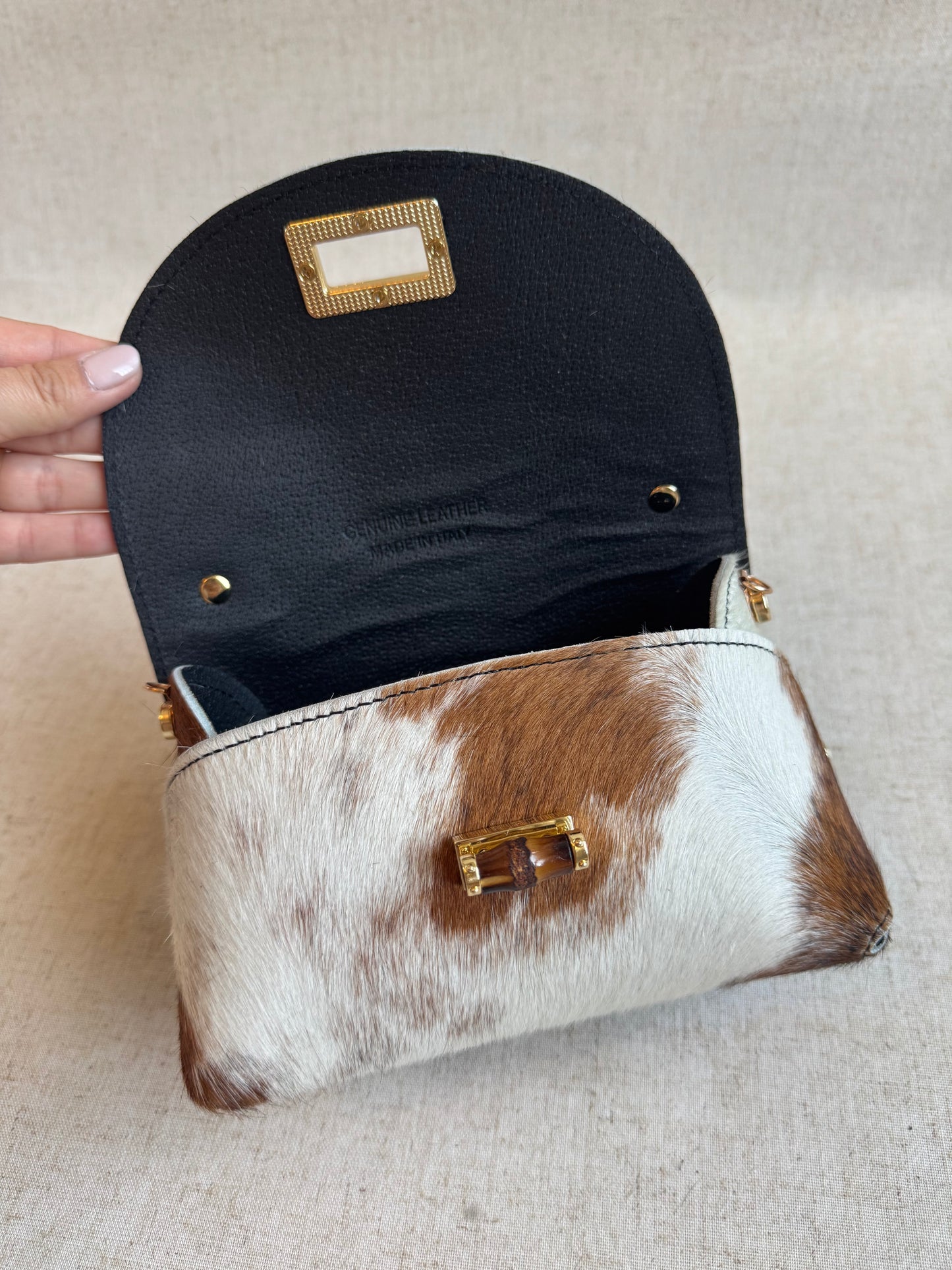 Borsa Lily - cavallino, con tracolla in catena