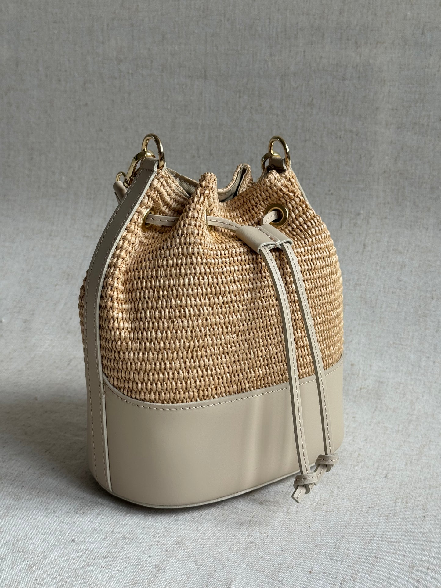 Borsa Versilia - rafia, con tracolla lunga