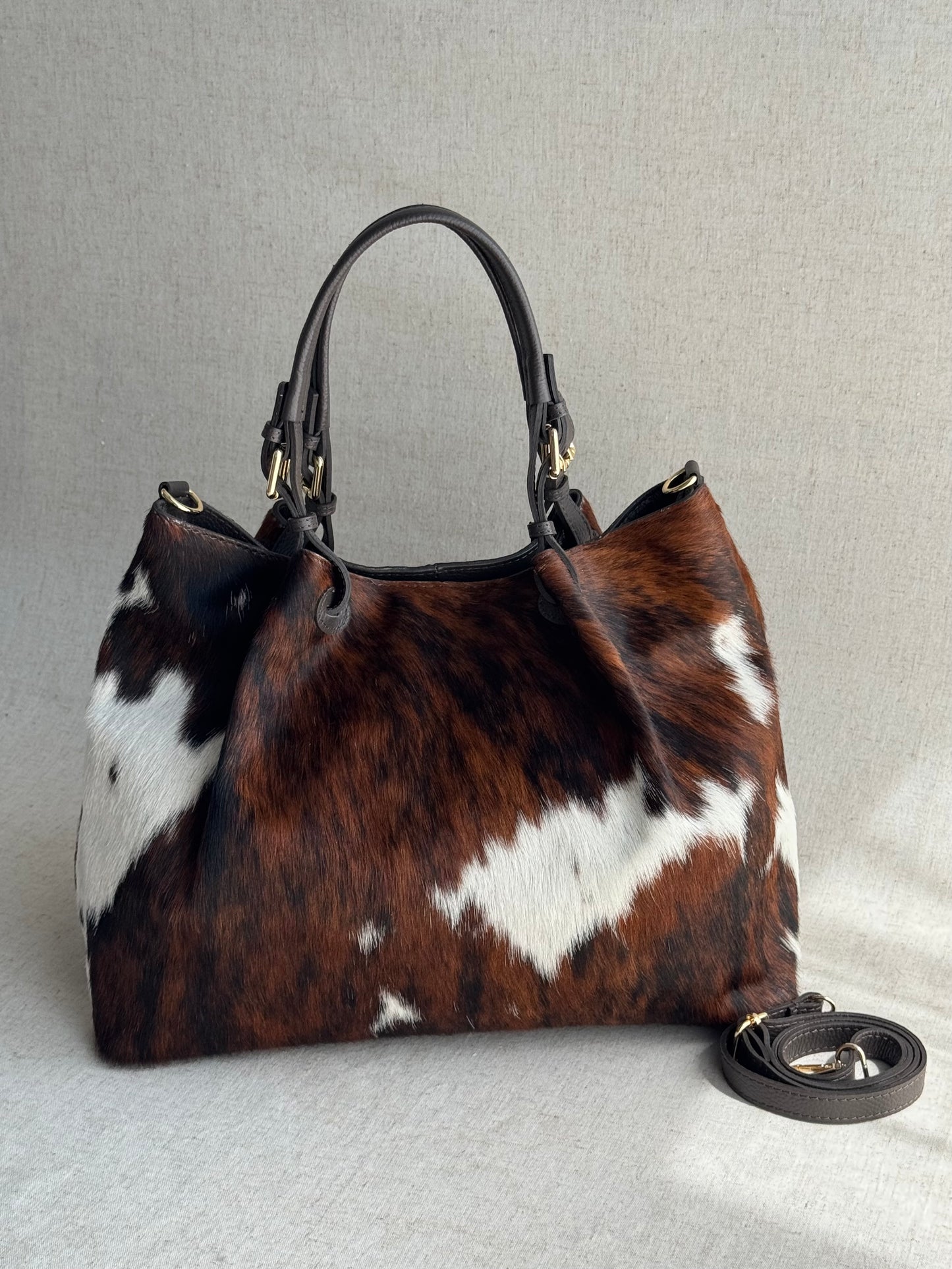 Borsa Marzia - misura grande, cavallino, con tracolla lunga