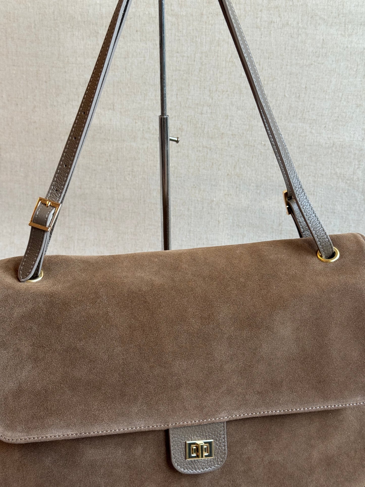 Borsa Chantal - camoscio, manico regolabile
