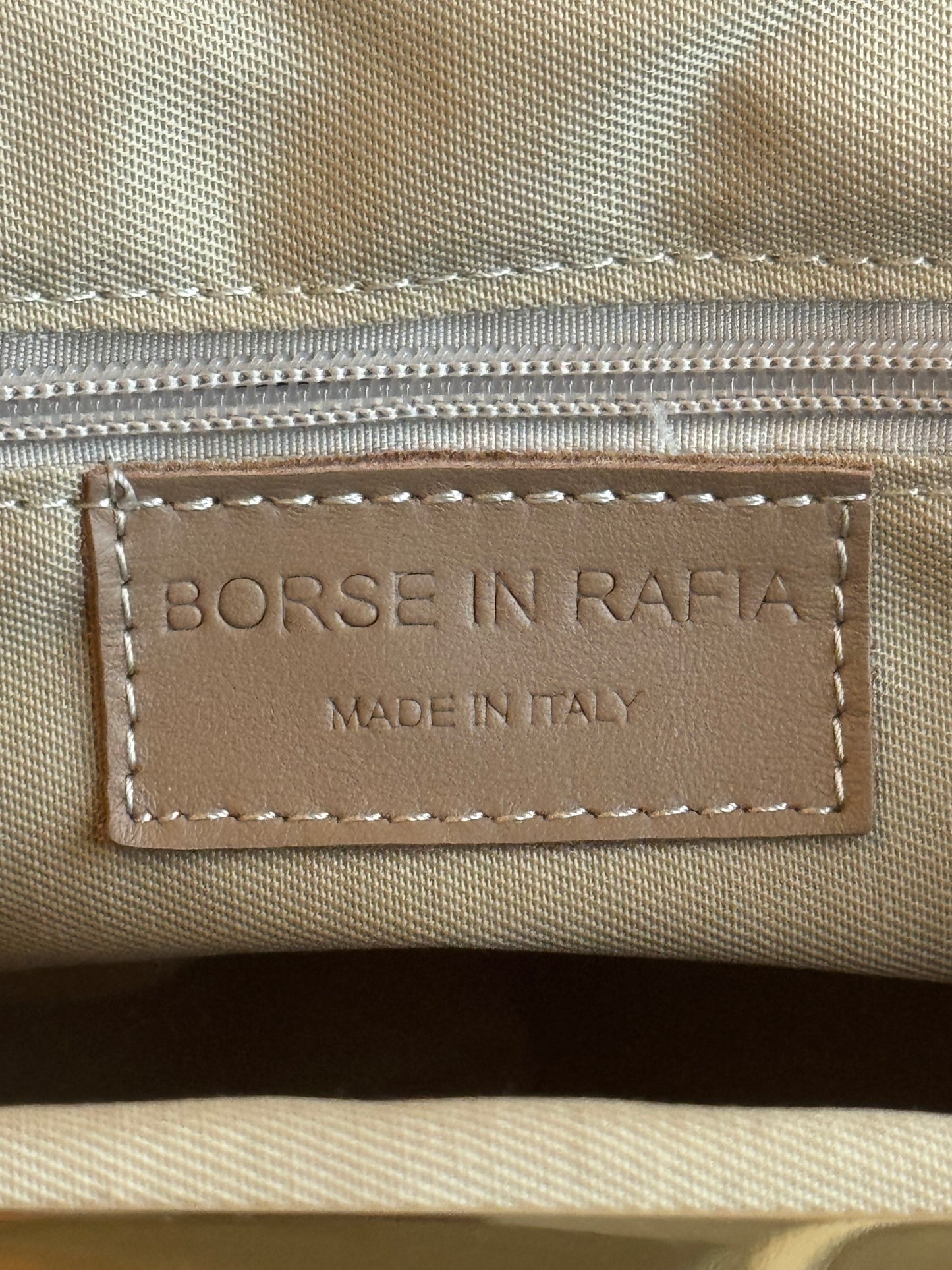 Borsa Raffy - rafia, misura grande, con tracolla lunga