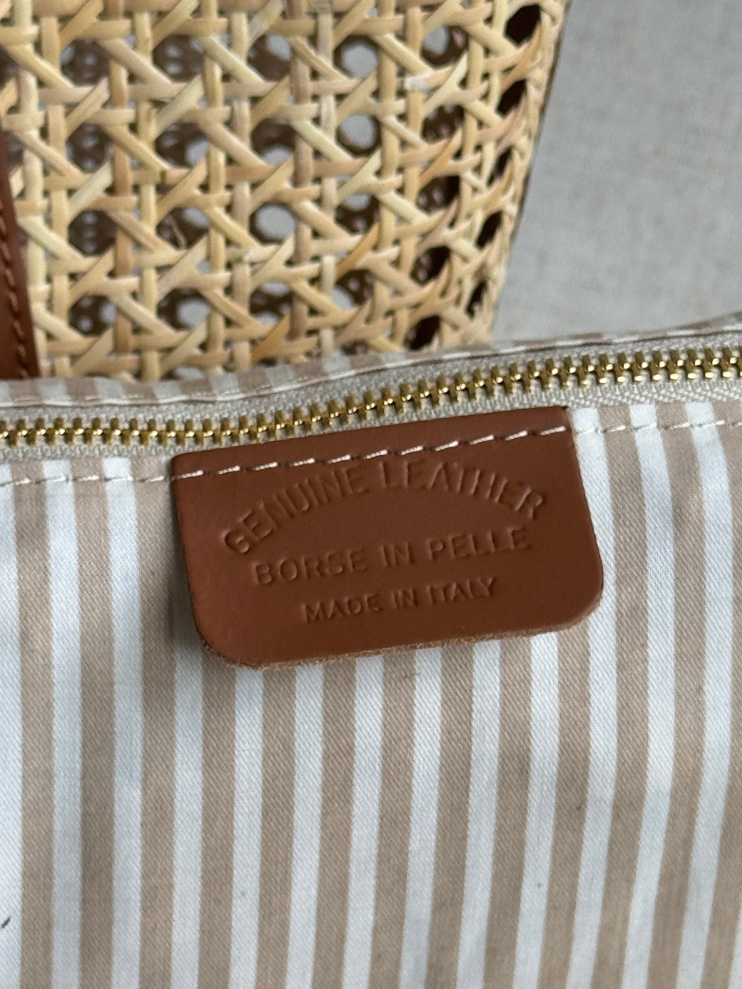 Borsa Atena - misura piccola, paglia di Vienna, con tracolla e pochette