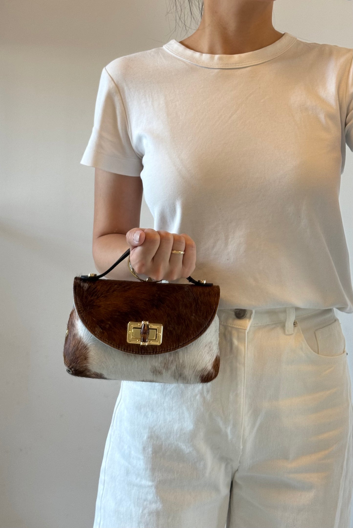 Borsa Lily - cavallino, con tracolla in catena