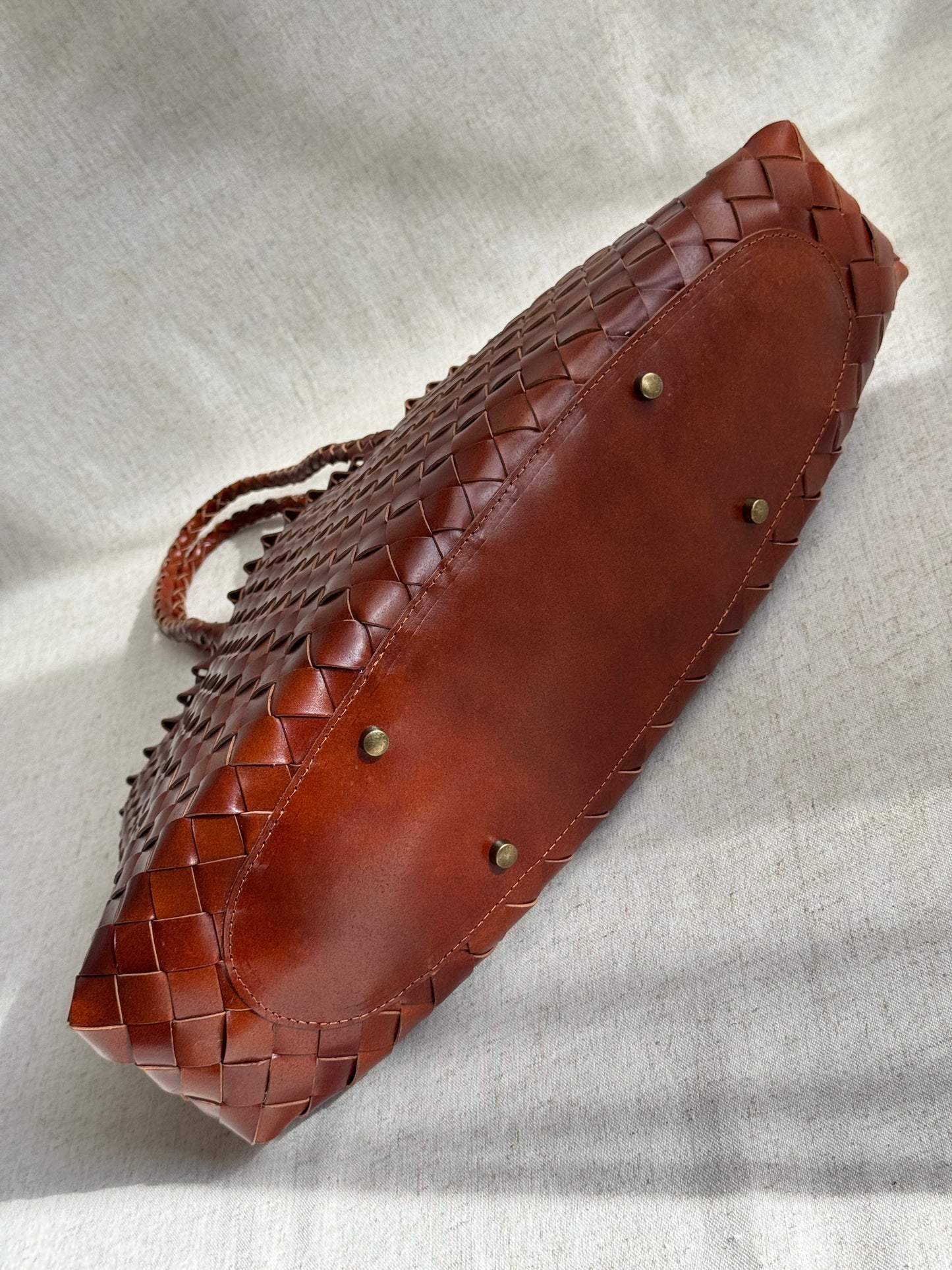 Maxi borsa a spalla Cassandra - vera pelle tamponato