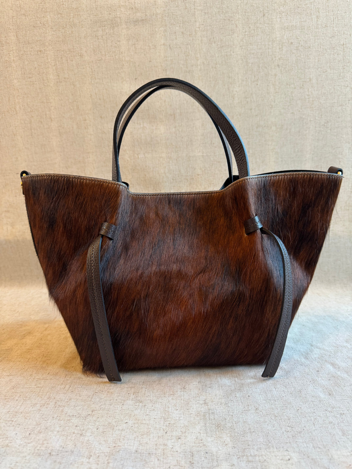 Borsa Laura - cavallino, con tracolla lunga e pochette