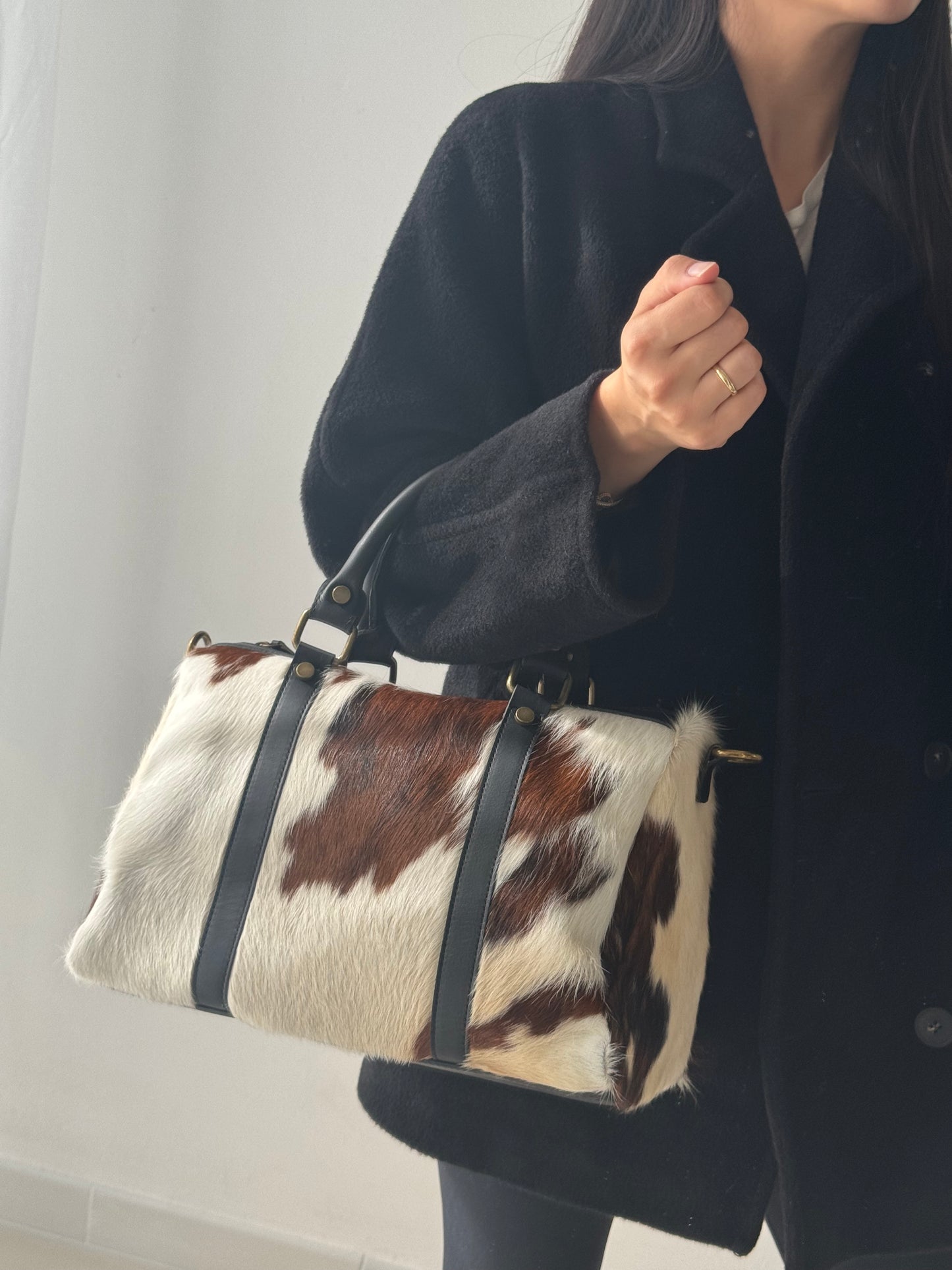 Bauletto Rebecca - cavallino, con tracolla lunga