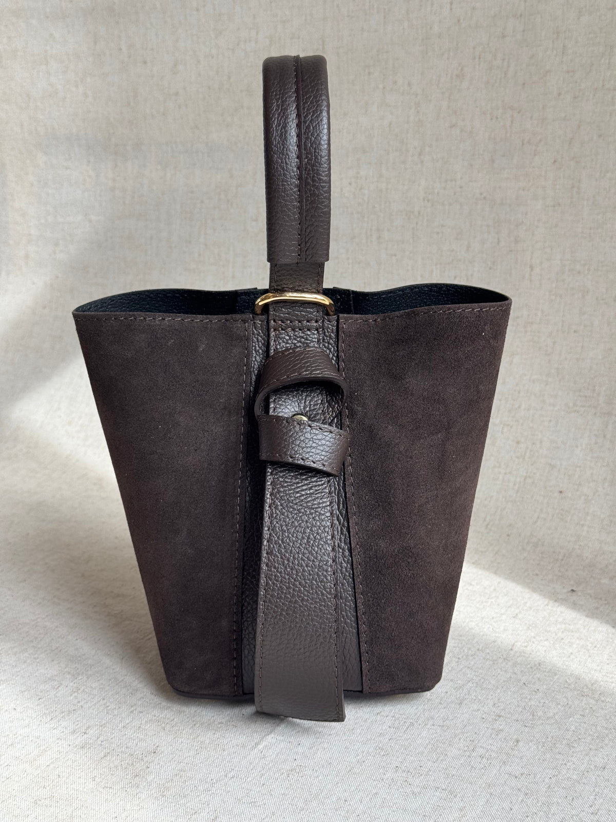 Borsa Vittoria - camoscio, con pochette e tracolla lunga