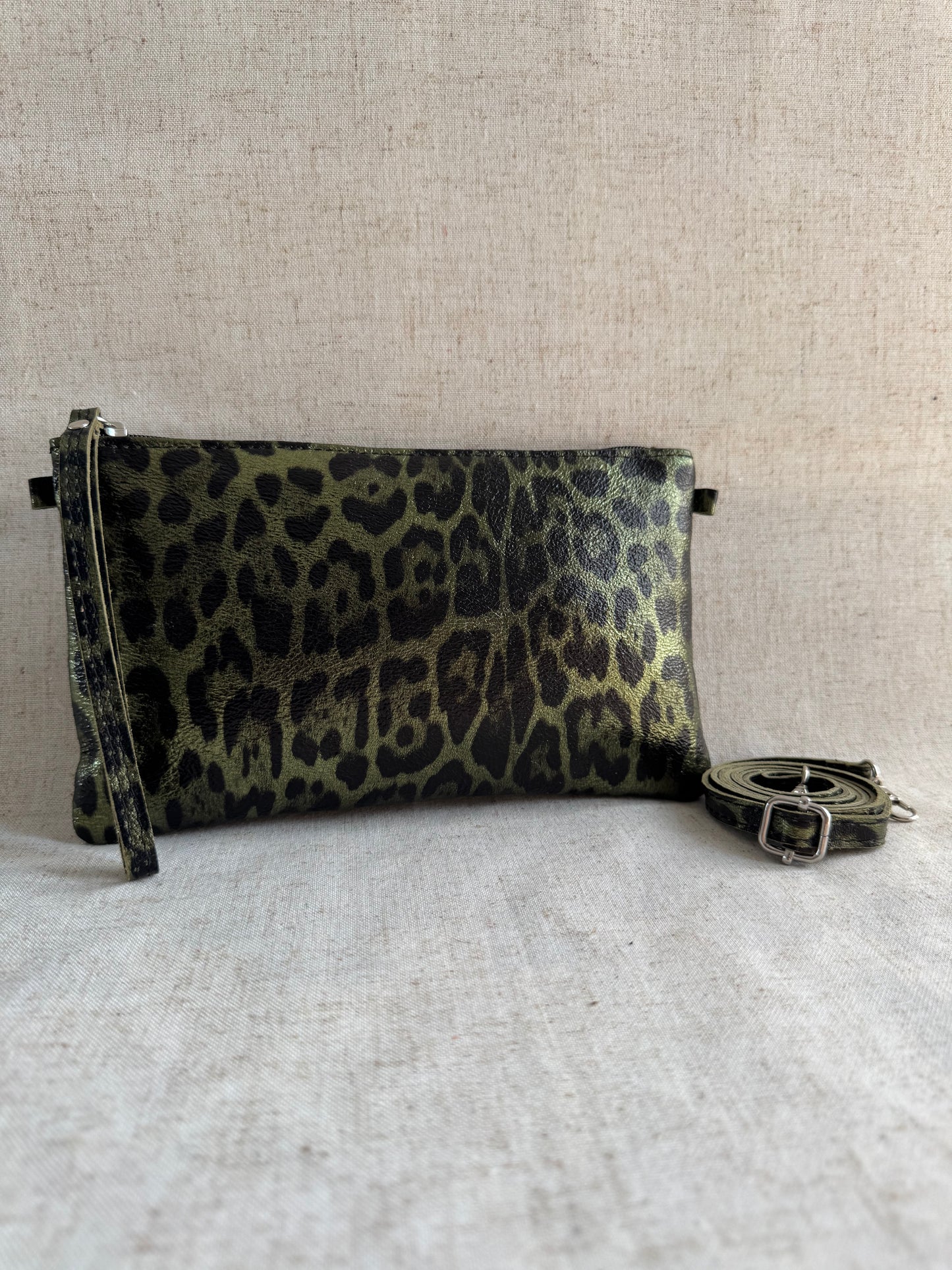 Pochette Chiara laminato - con tracolla lunga
