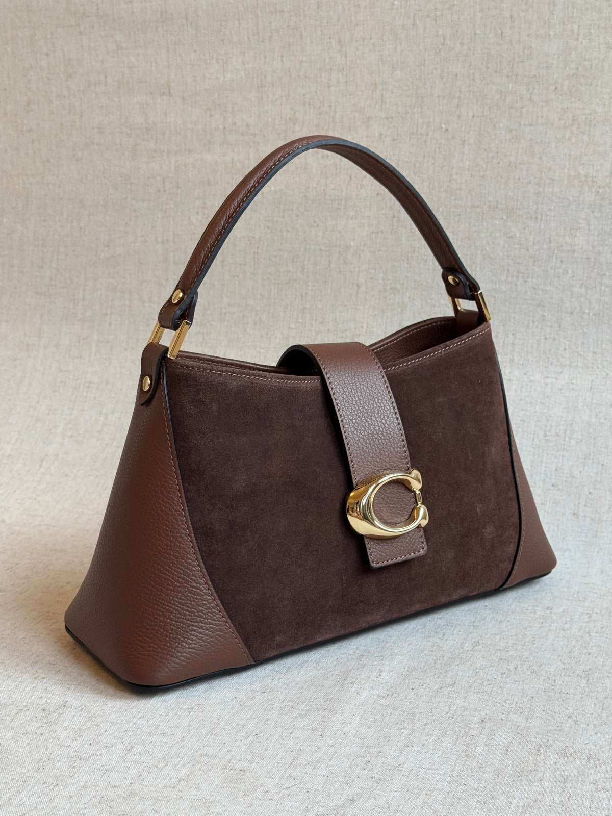 Borsa Cora - camoscio, con tracolla lunga