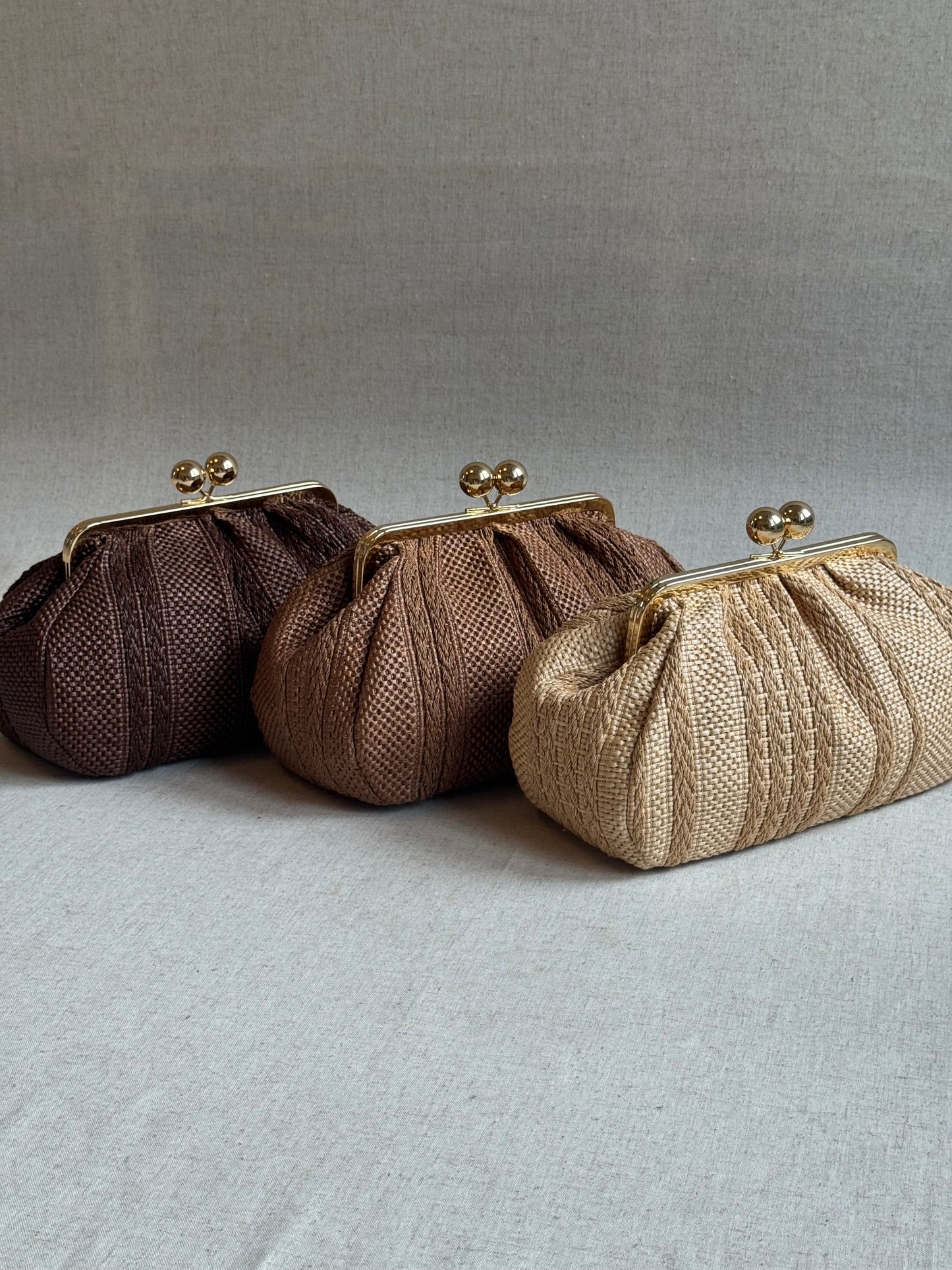 Borsa Raffy - rafia, misura grande, con tracolla lunga