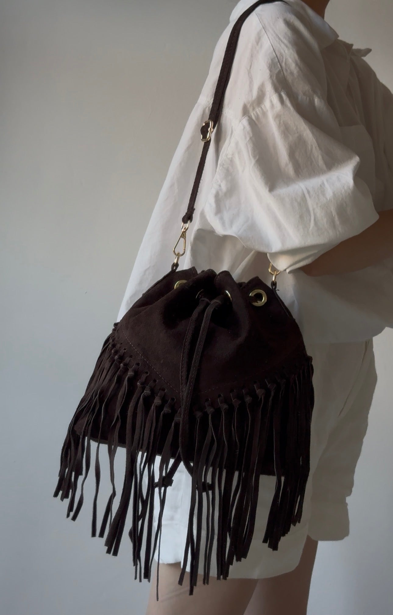 Borsa secchiello Rodeo - con tracolla lunga