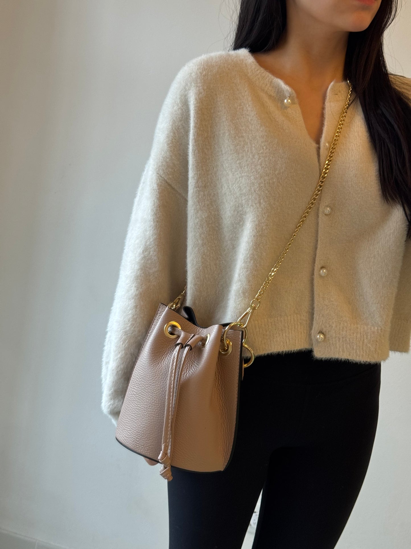 Borsa secchiello Vanilla - con tracolla lunga