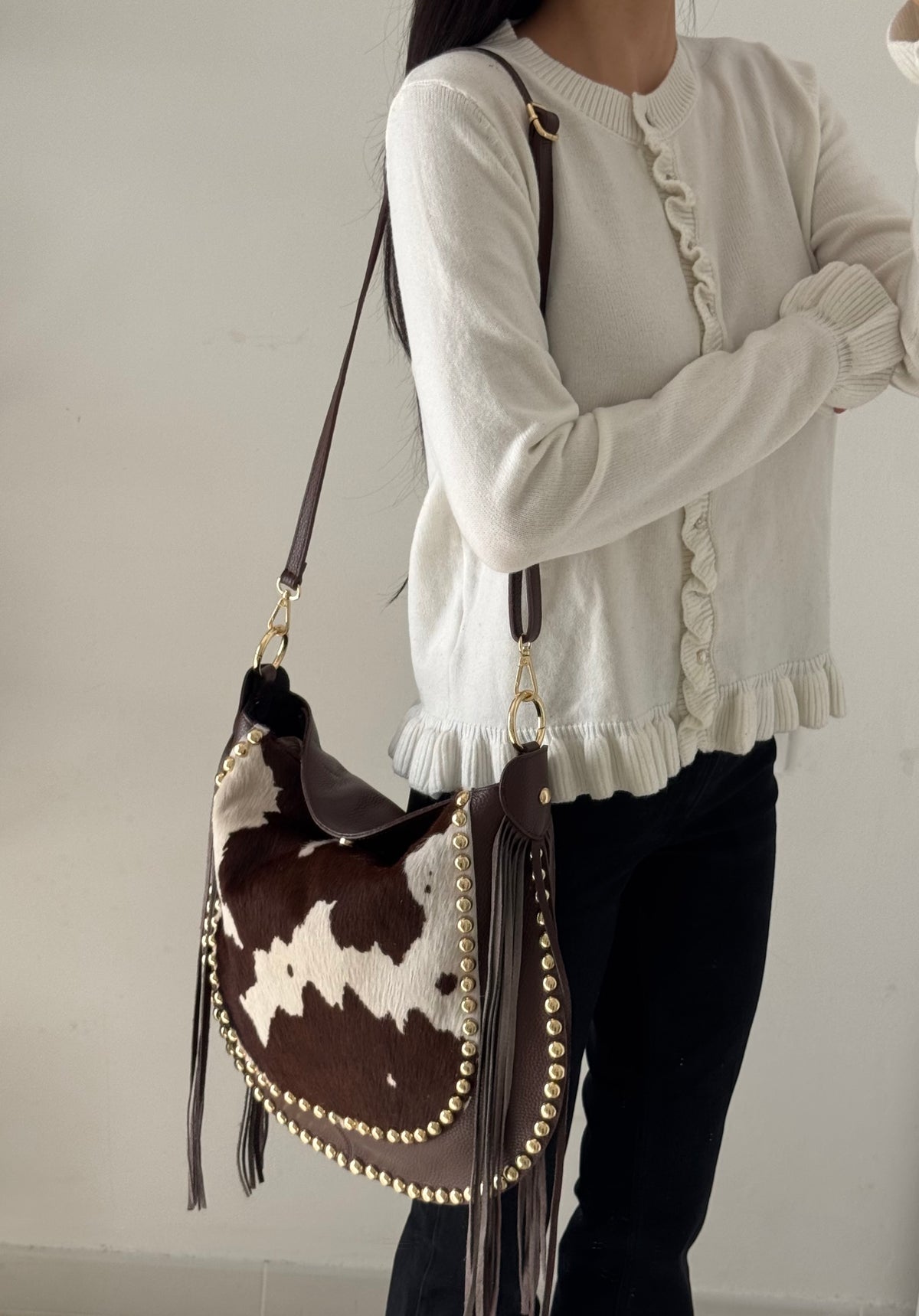 Borsa a spalla Texas - cavallino, con tracolla lunga