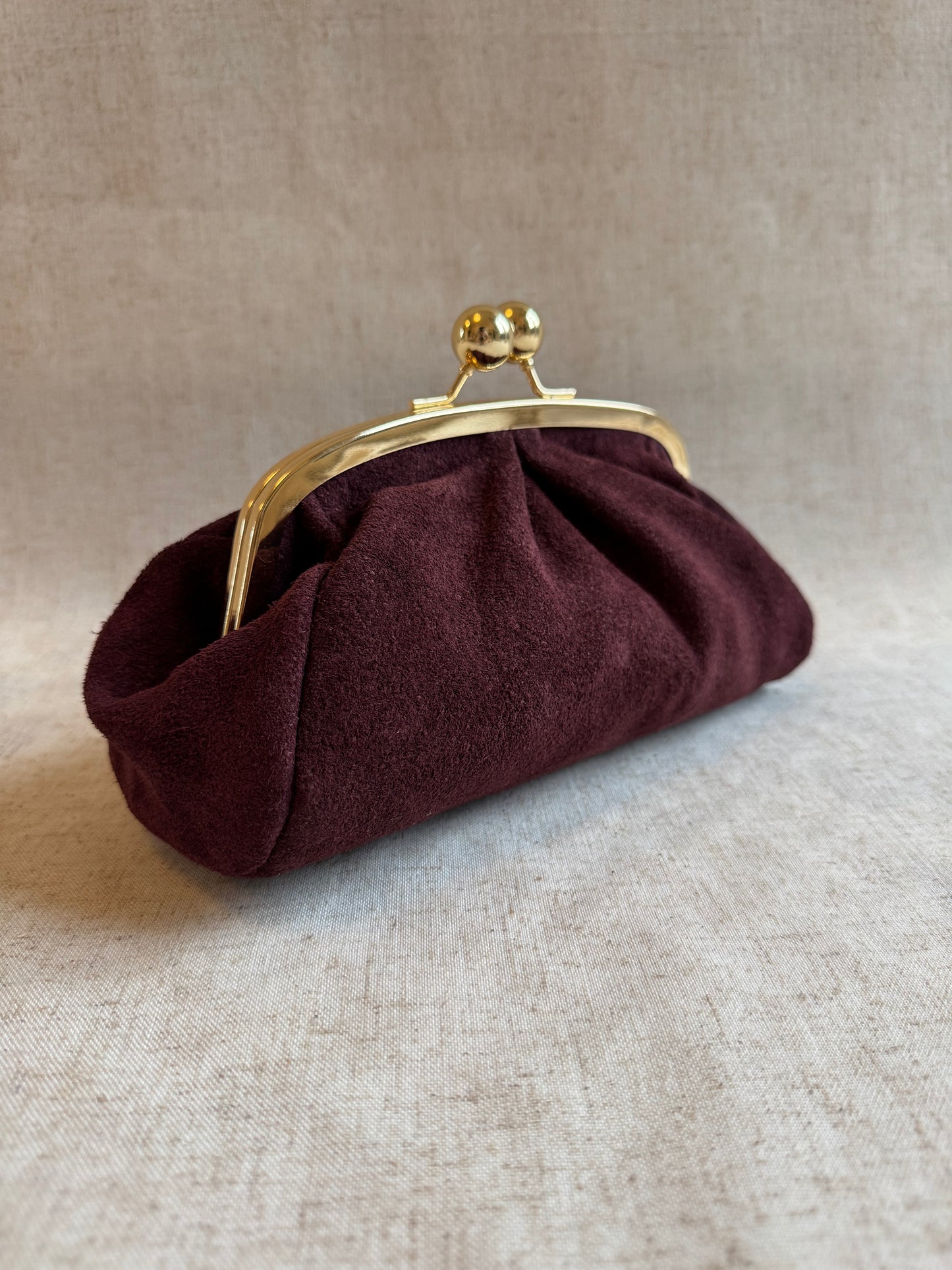 Pochette Raffy - camoscio, con tracolla