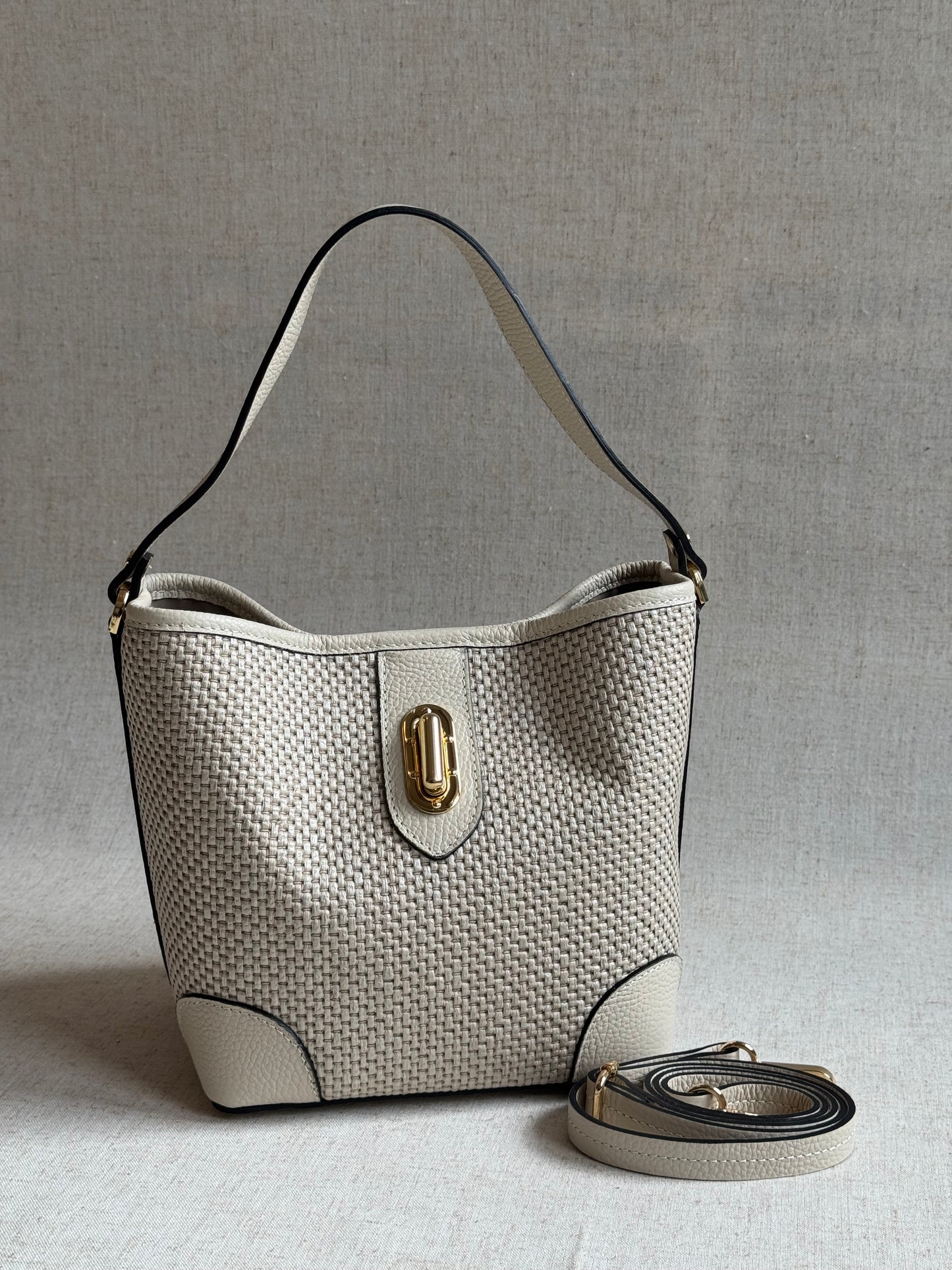 Borsa secchiello Linda - misura grande, con tracolla lunga