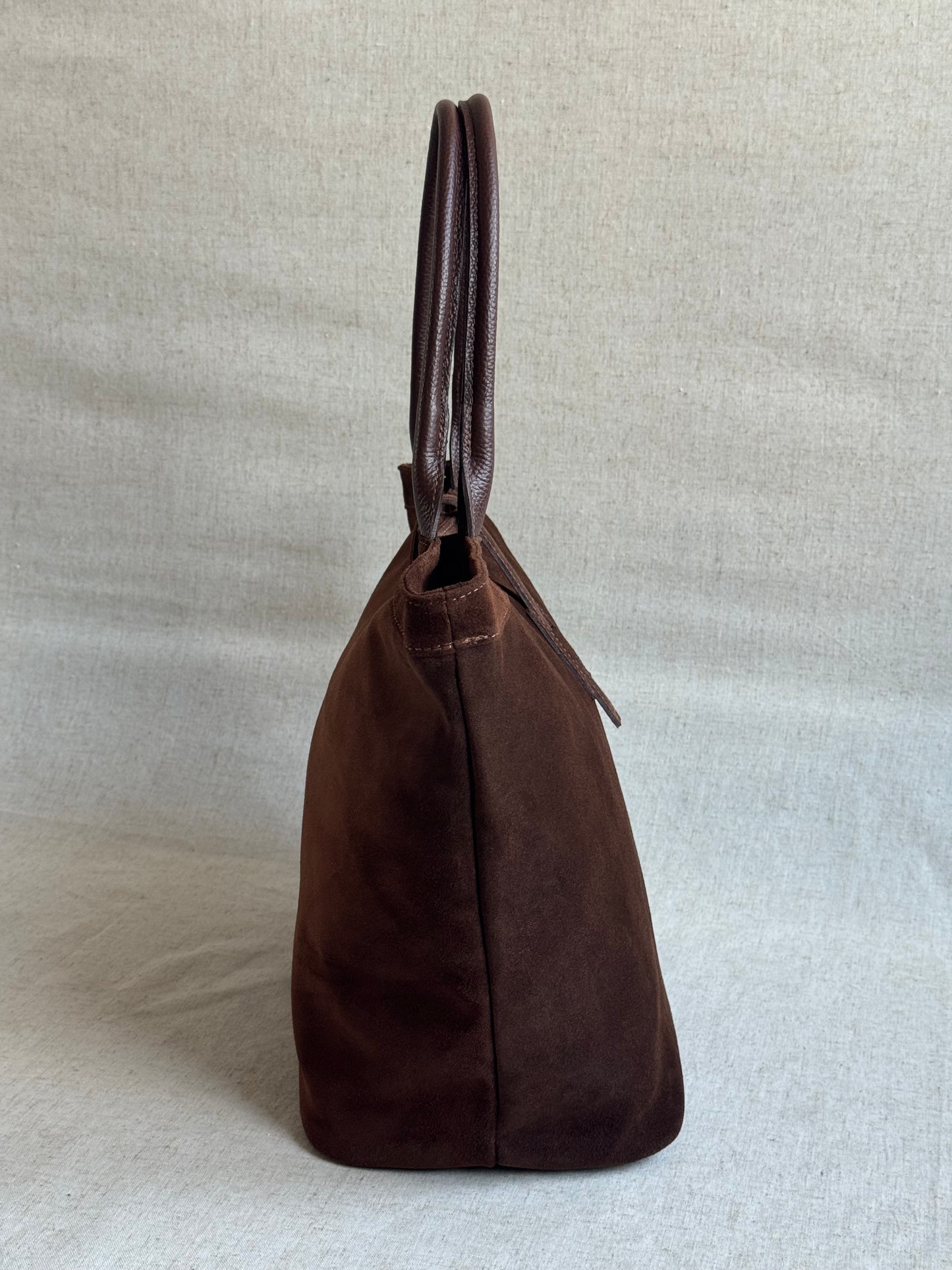 Maxi borsa Holo - camoscio, con tracolla lunga