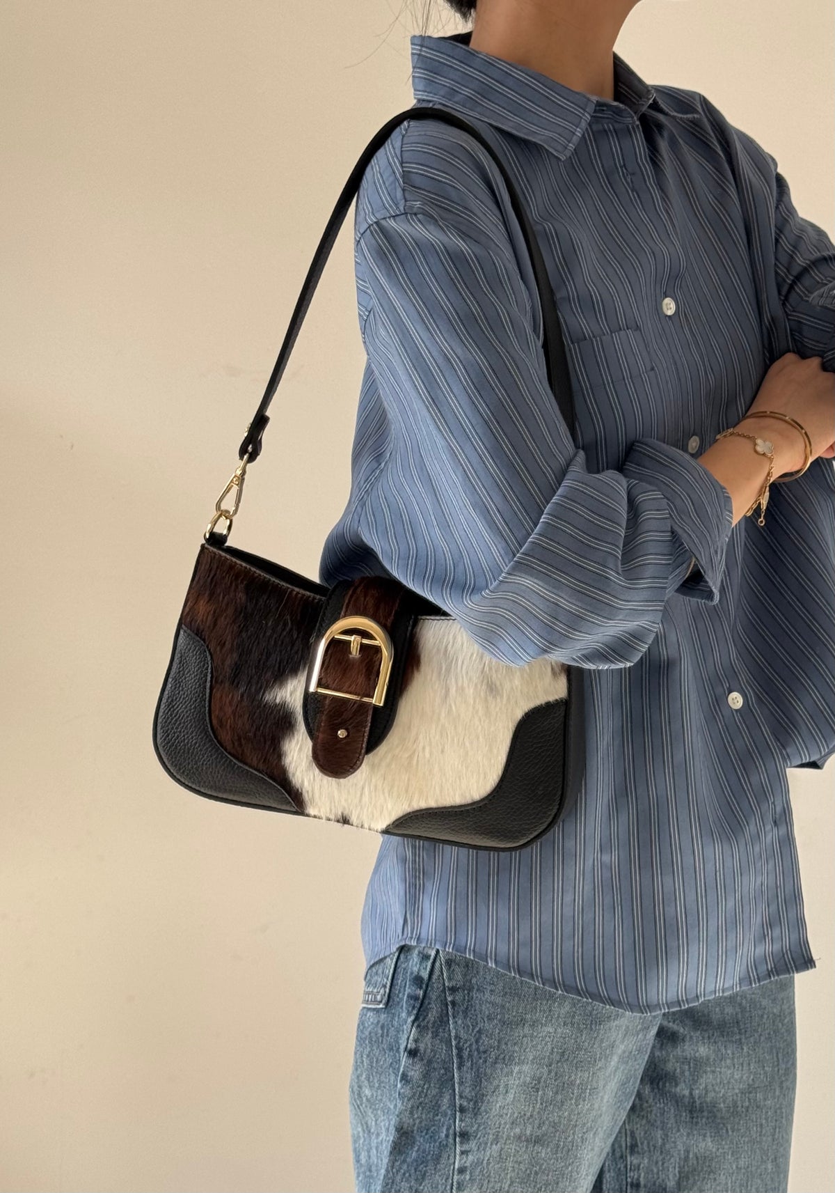 Borsa Nova - cavallino, con tracolla lunga