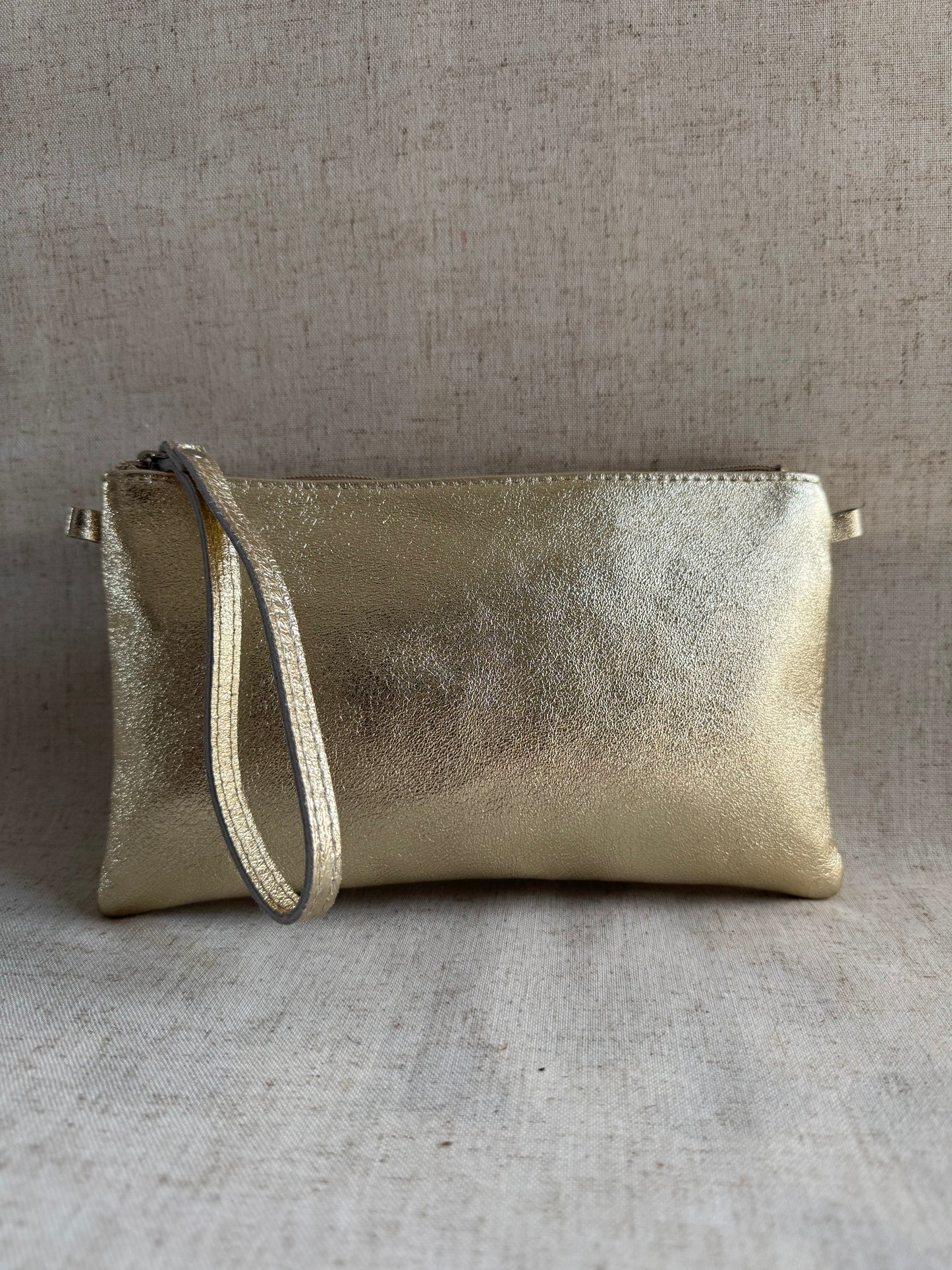 Pochette Chiara laminato - con tracolla lunga