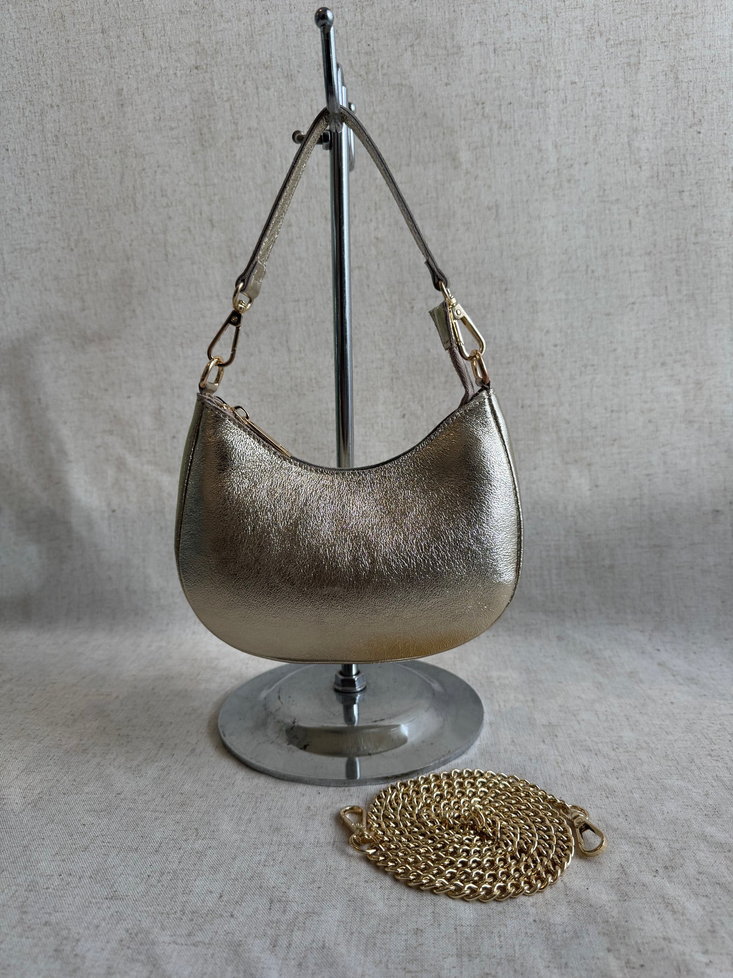 Borsa a spalla Luna - misura piccola, con tracolla lunga