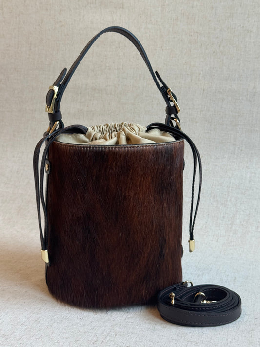 Borsa a spalla Ophelia - cavallino, con tracolla lunga