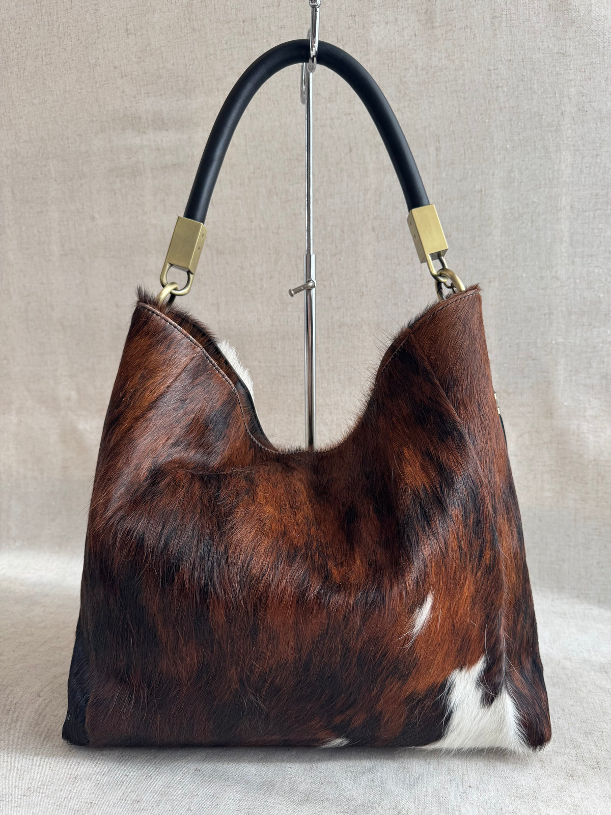 Maxi borsa a spalla Sara - cavallino, con tracolla lunga