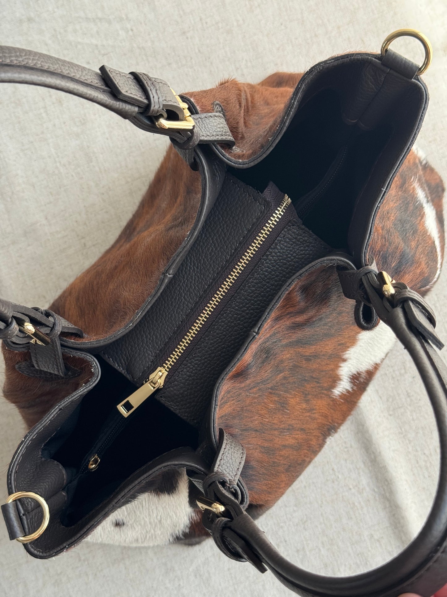 Borsa Marzia - misura grande, cavallino, con tracolla lunga