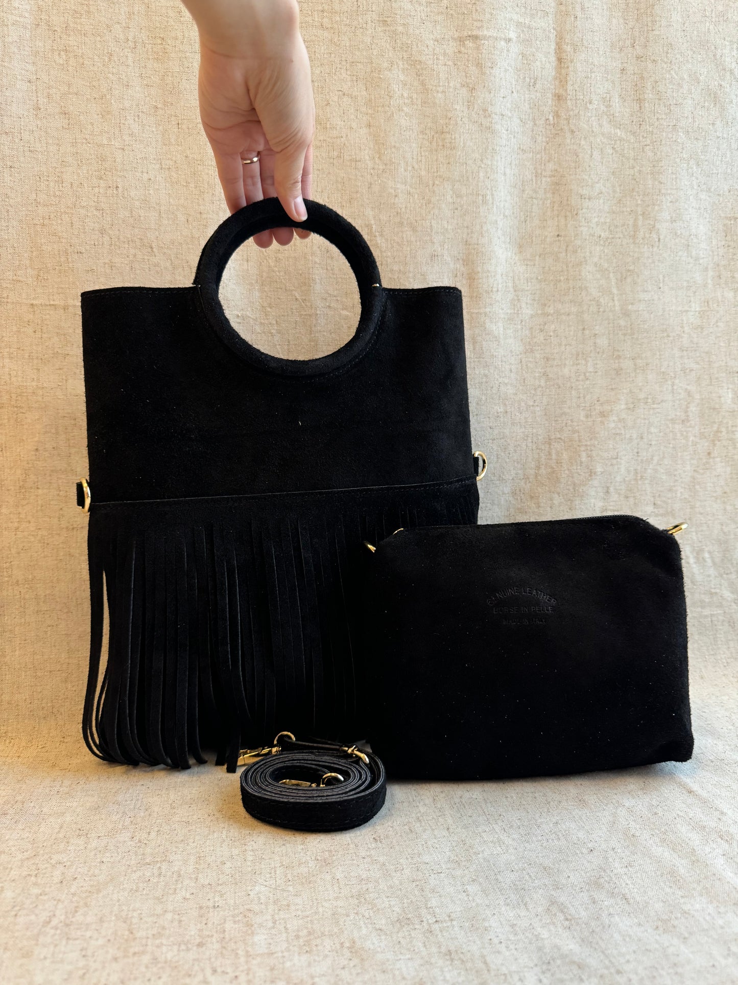 Borsa a mano Lea - con tracolla lunga