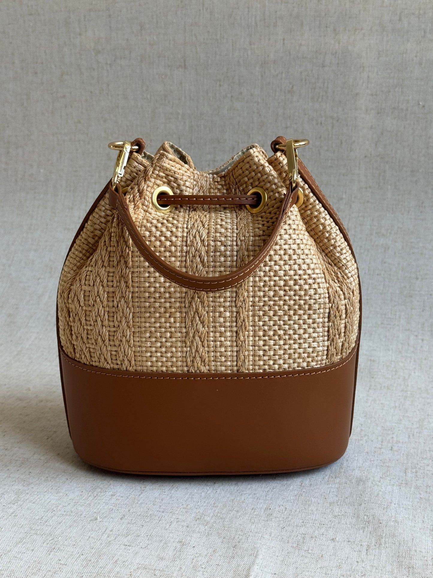 Borsa Versilia - variante 2, rafia, con tracolla
