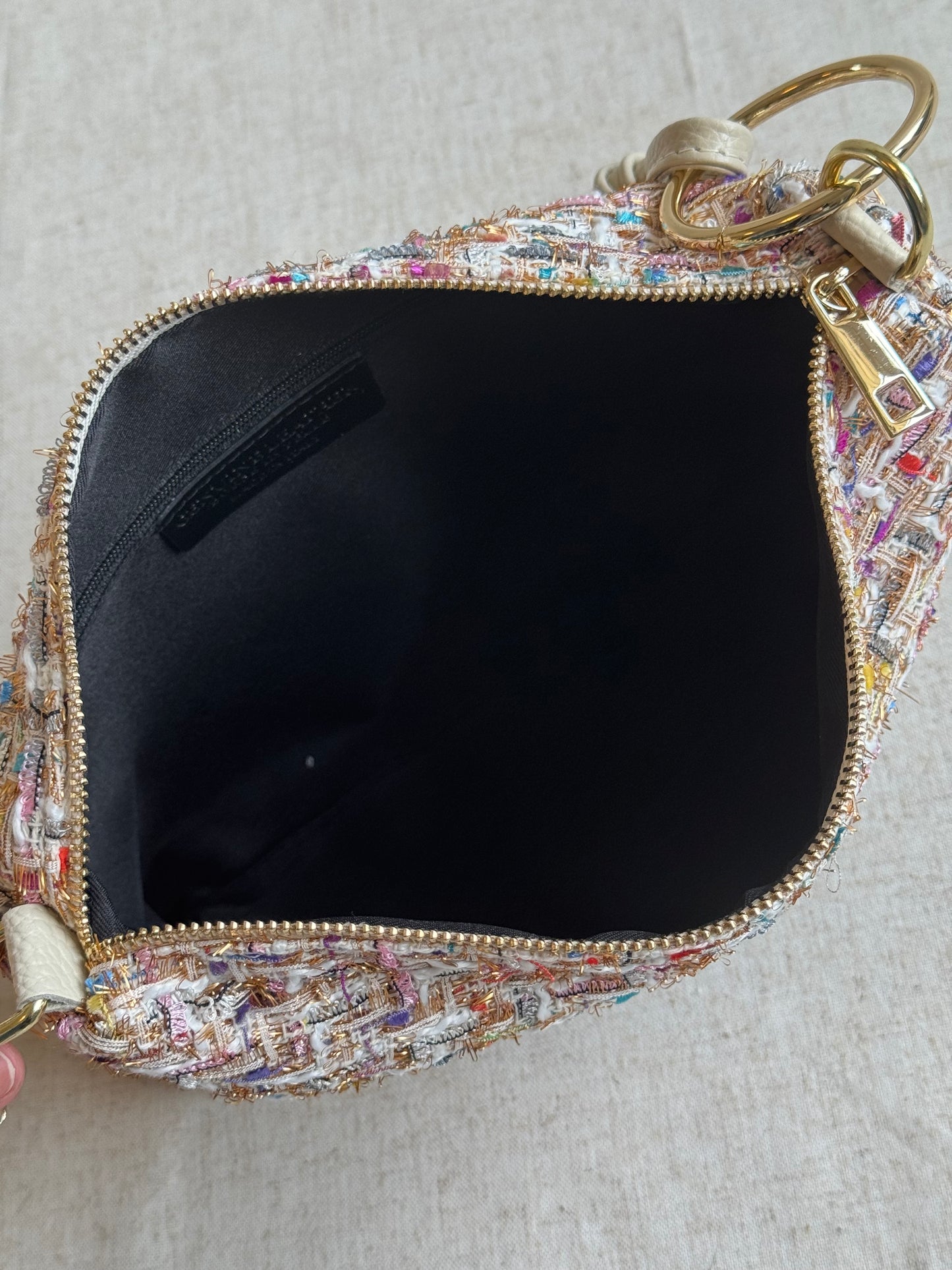 Borsa Agata - tweed, con tracolla lunga