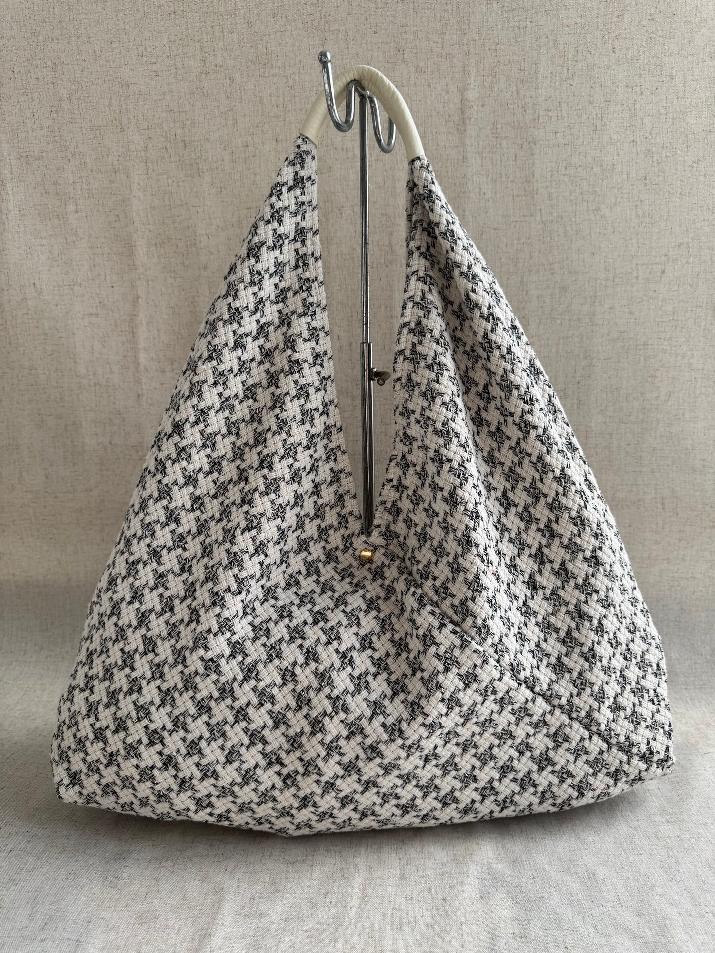 Maxi borsa a spalla Melissa in tessuto