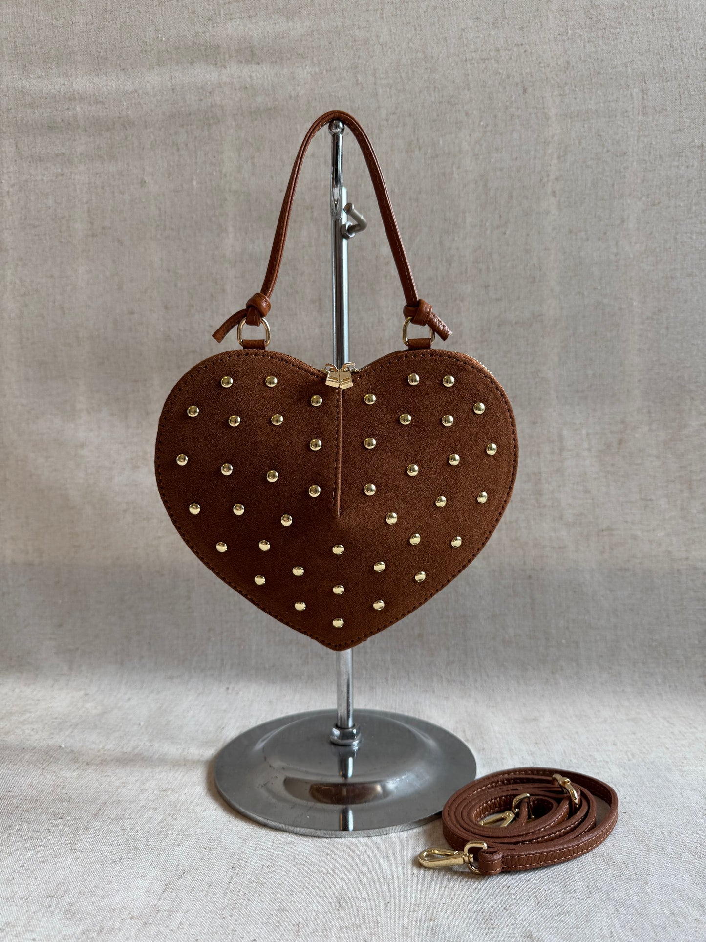 Love - borchie, con tracolla lunga