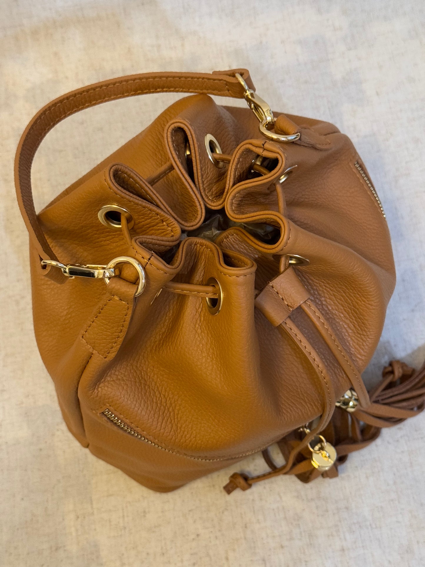 Borsa secchiello Paola - con tracolla lunga
