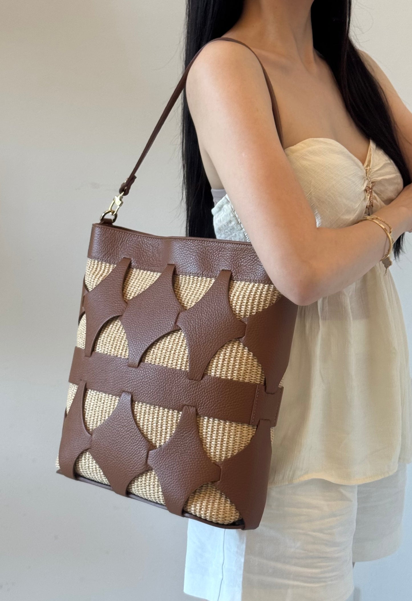 Maxi borsa a spalla Sunset - con tracolla lunga