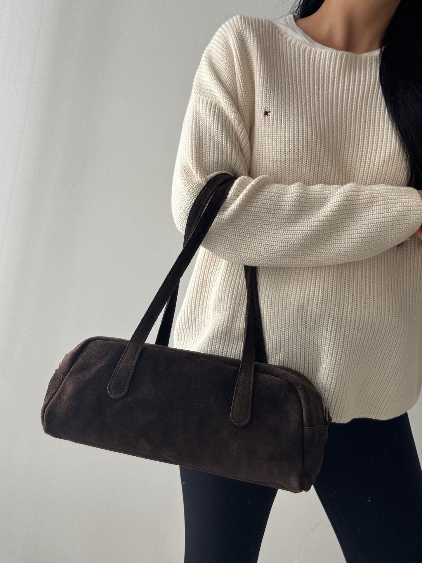 Borsa a spalla Oxford - con tracolla lunga