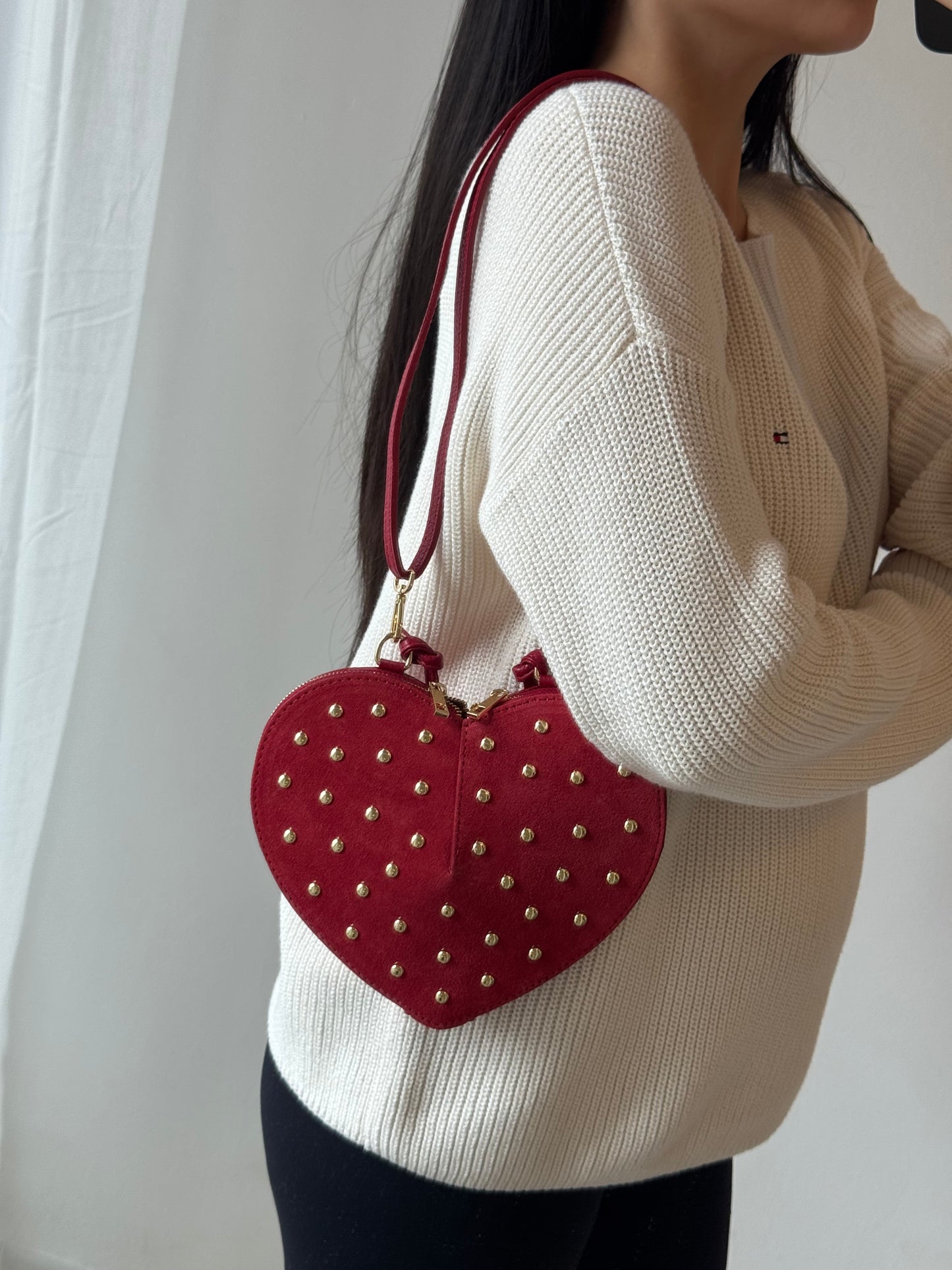 Love - borchie, con tracolla lunga