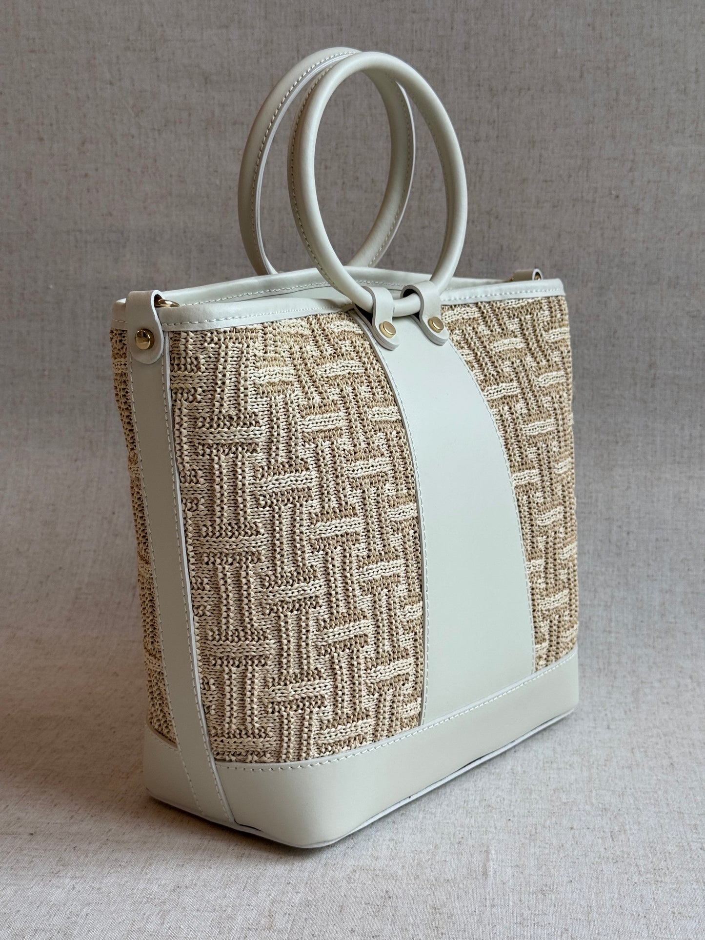 Borsa Atena - rafia, con tracolla lunga