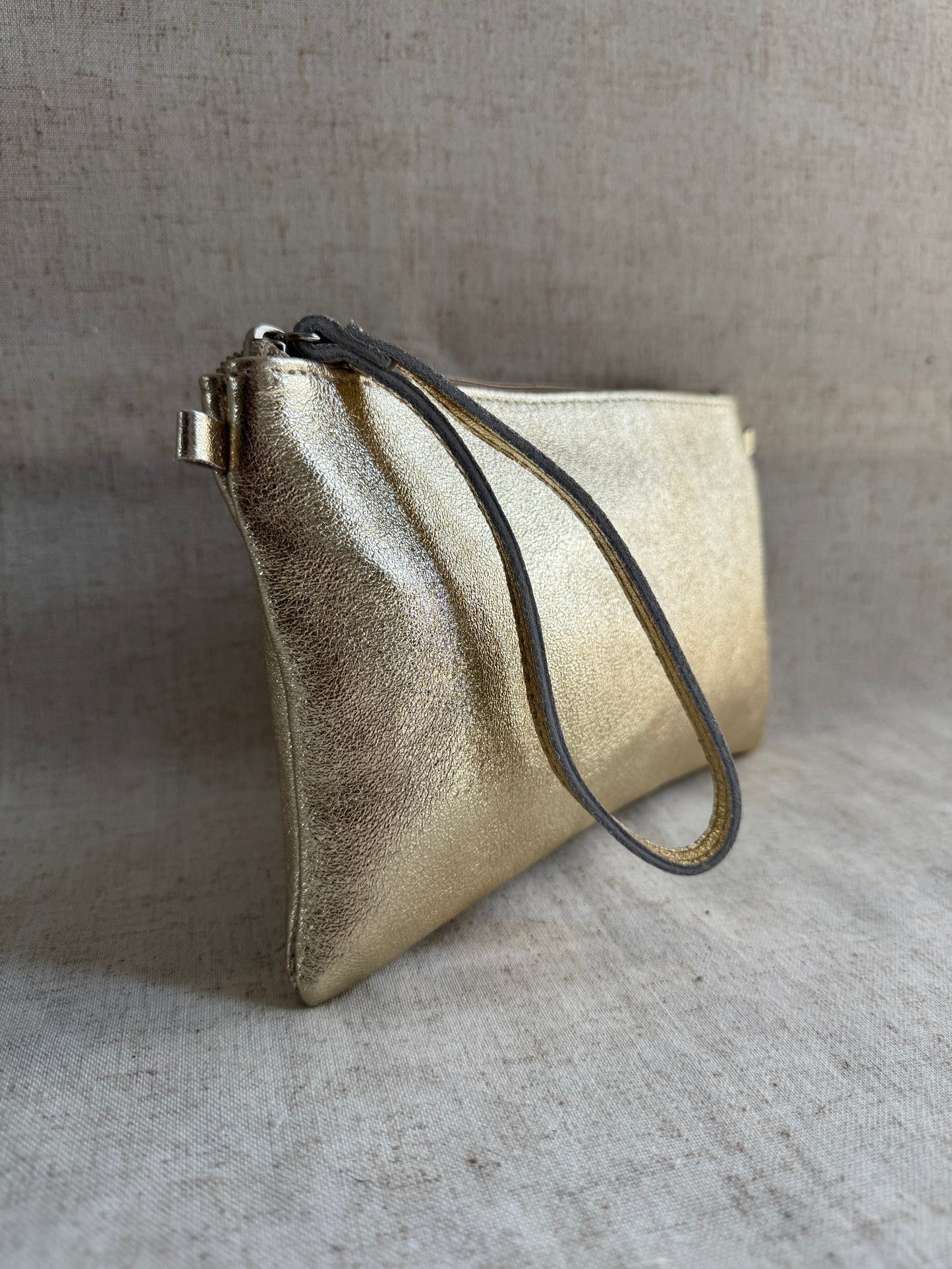Pochette Chiara laminato - con tracolla lunga