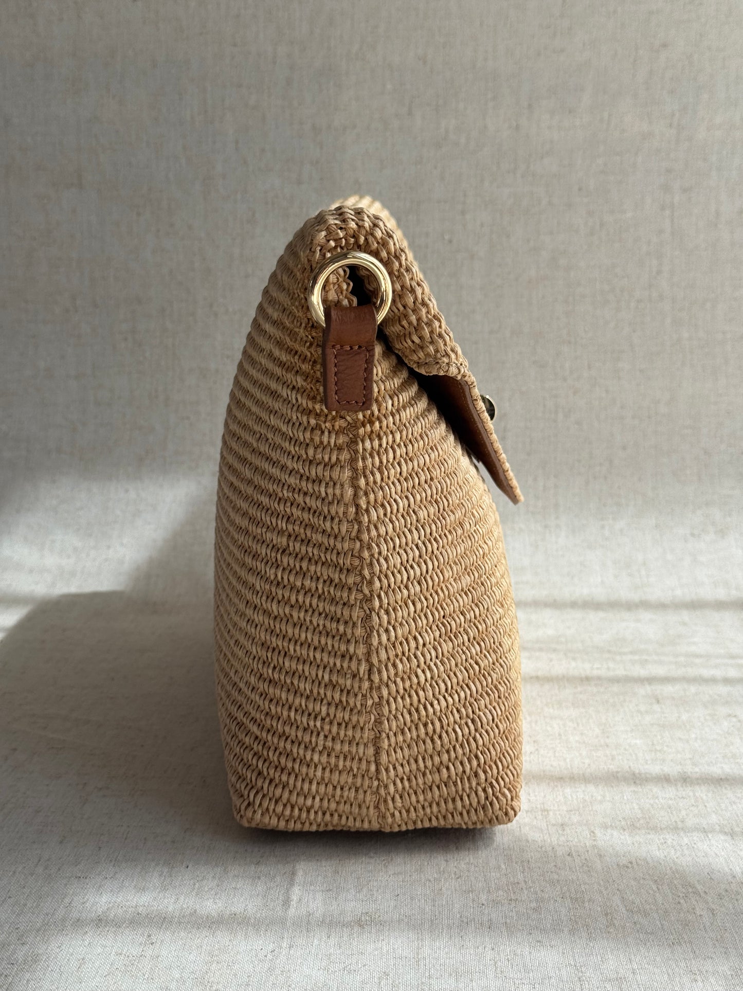 Borsa Postina - rafia, con tracolla lunga