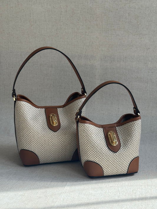 Borsa secchiello Linda - misura piccola, con tracolla lunga